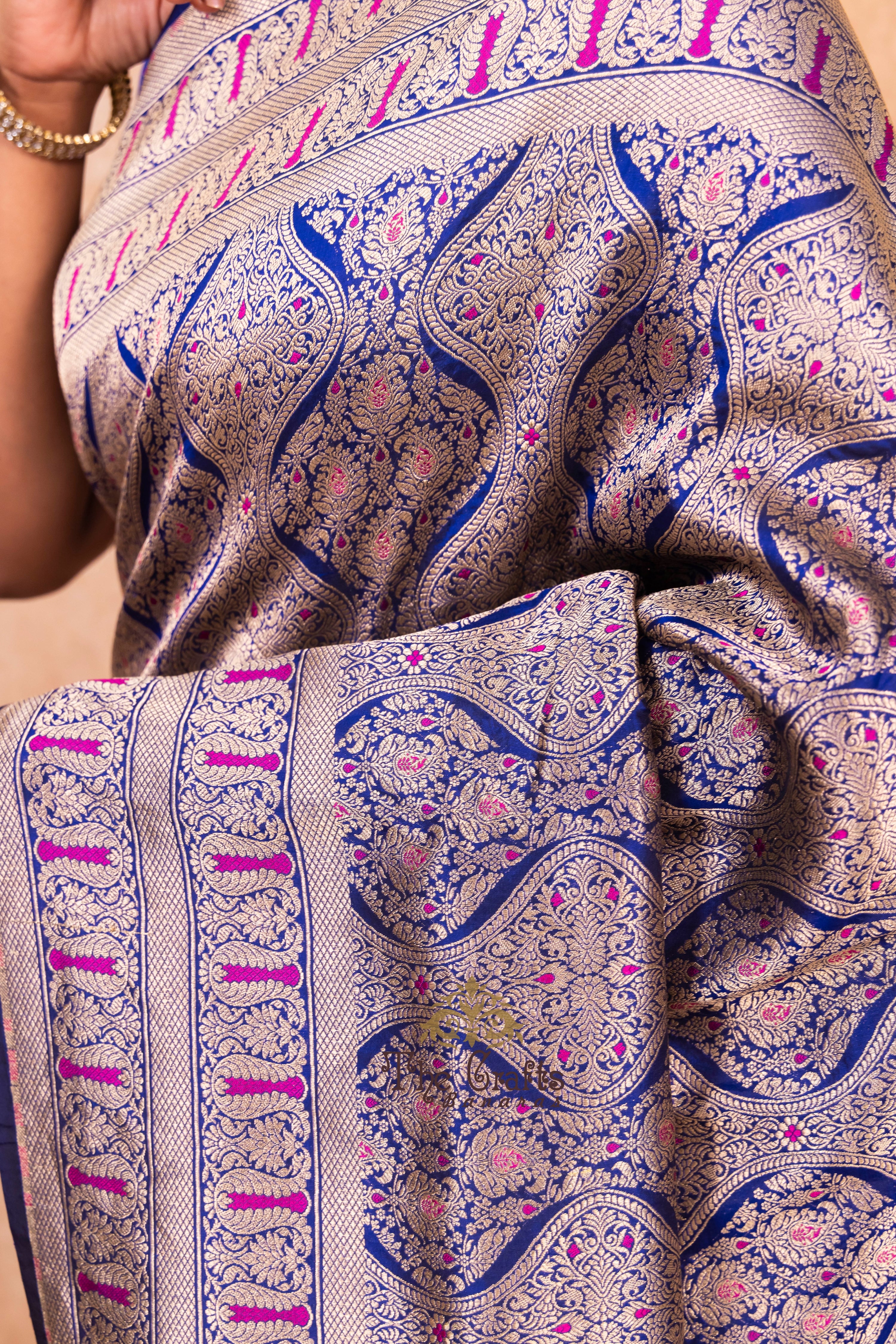 Pure Katan Silk Handloom Banarasi Saree - Tanchui Brocade Meena