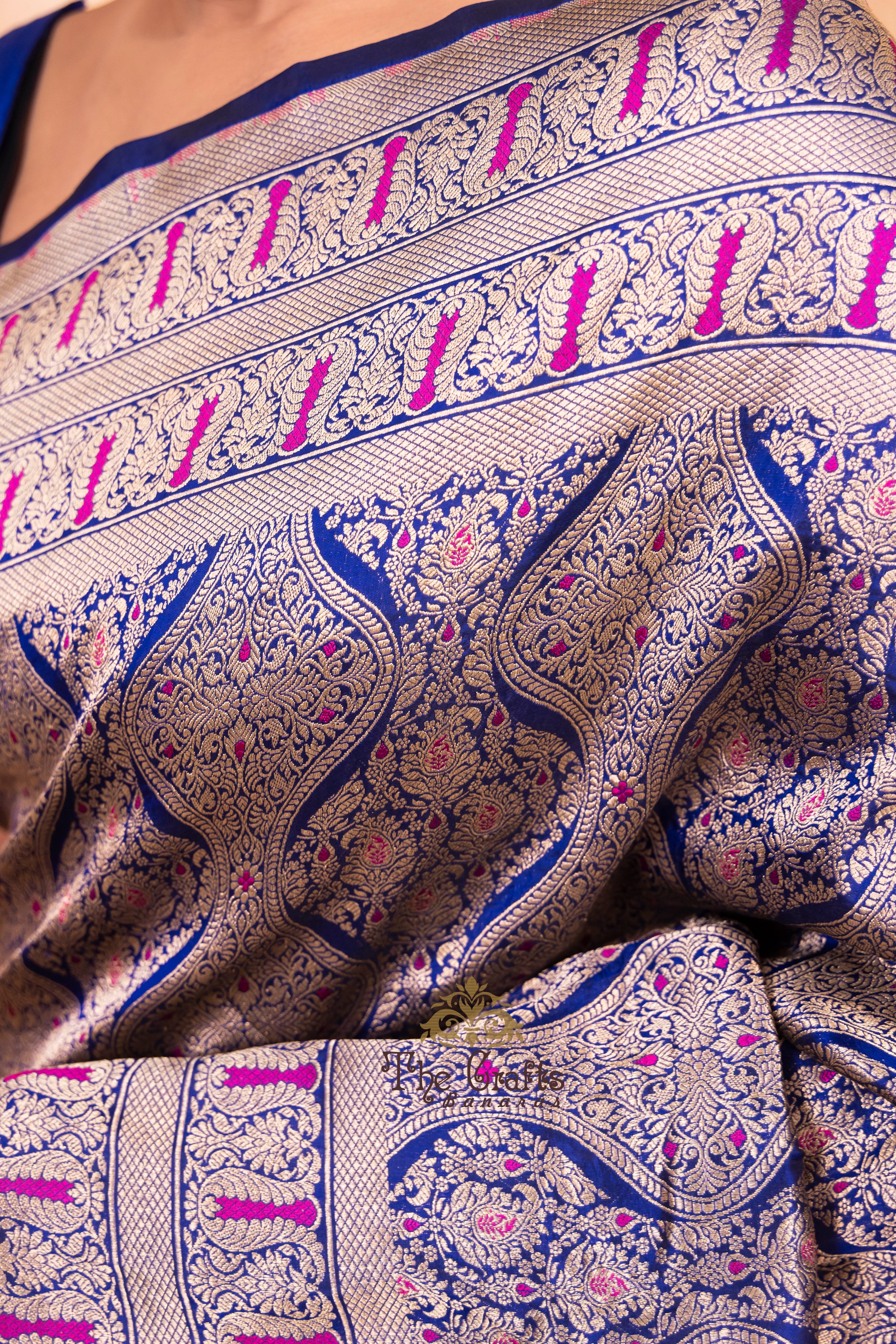 Pure Katan Silk Handloom Banarasi Saree - Tanchui Brocade Meena