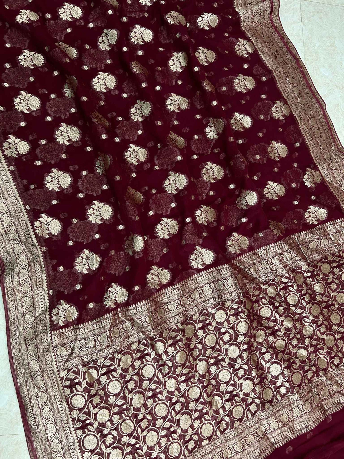 Pure Viscose Georgette Banarasi Saree