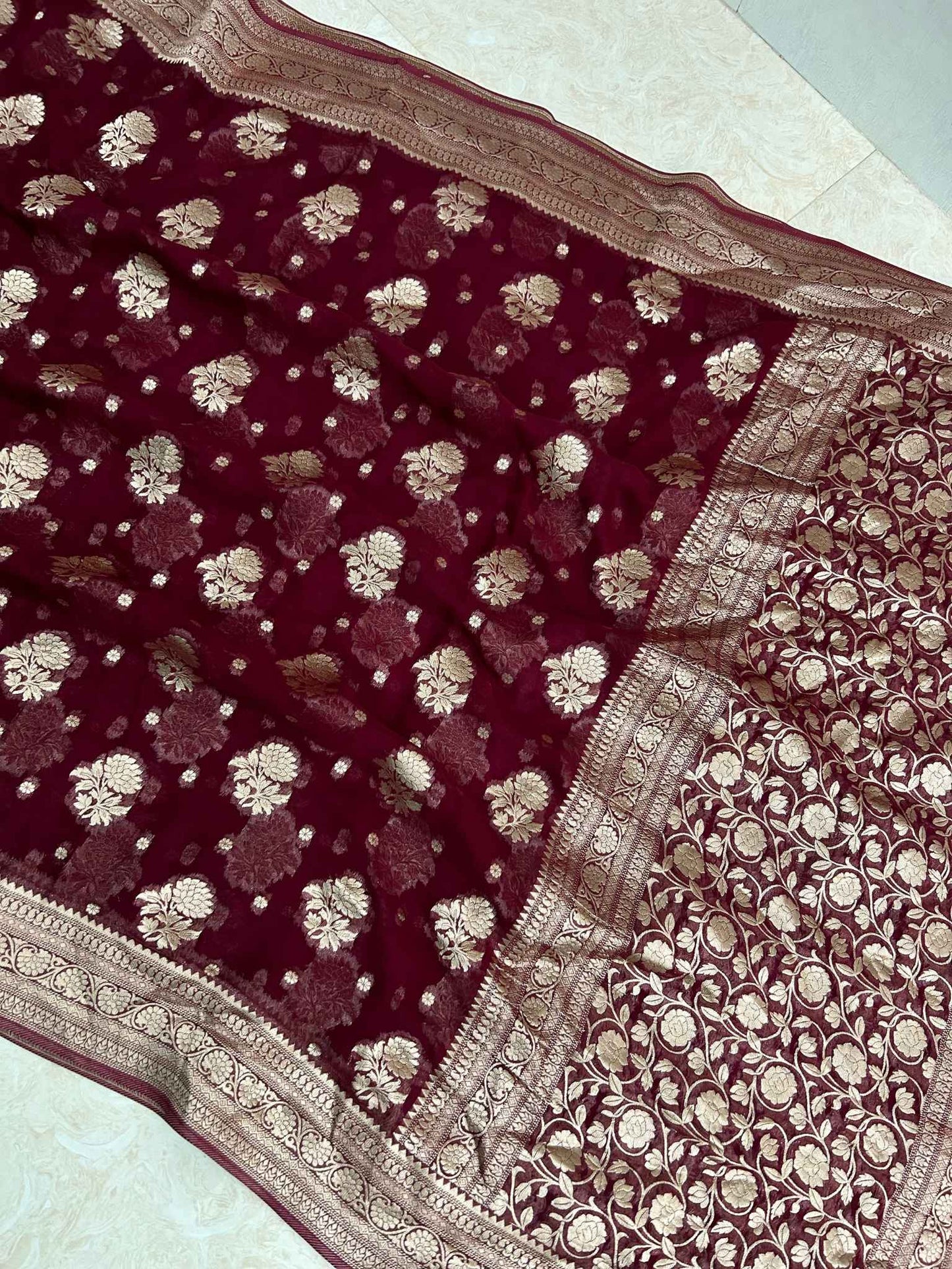 Pure Viscose Georgette Banarasi Saree