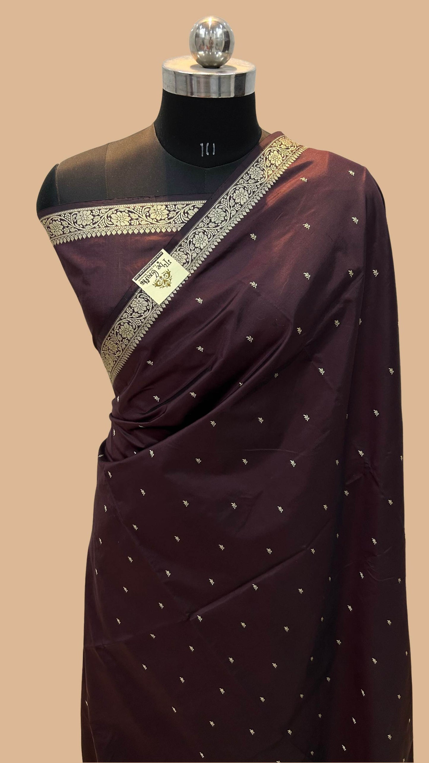 Pure Katan Silk Handloom Banarasi Saree - Chunri Buti
