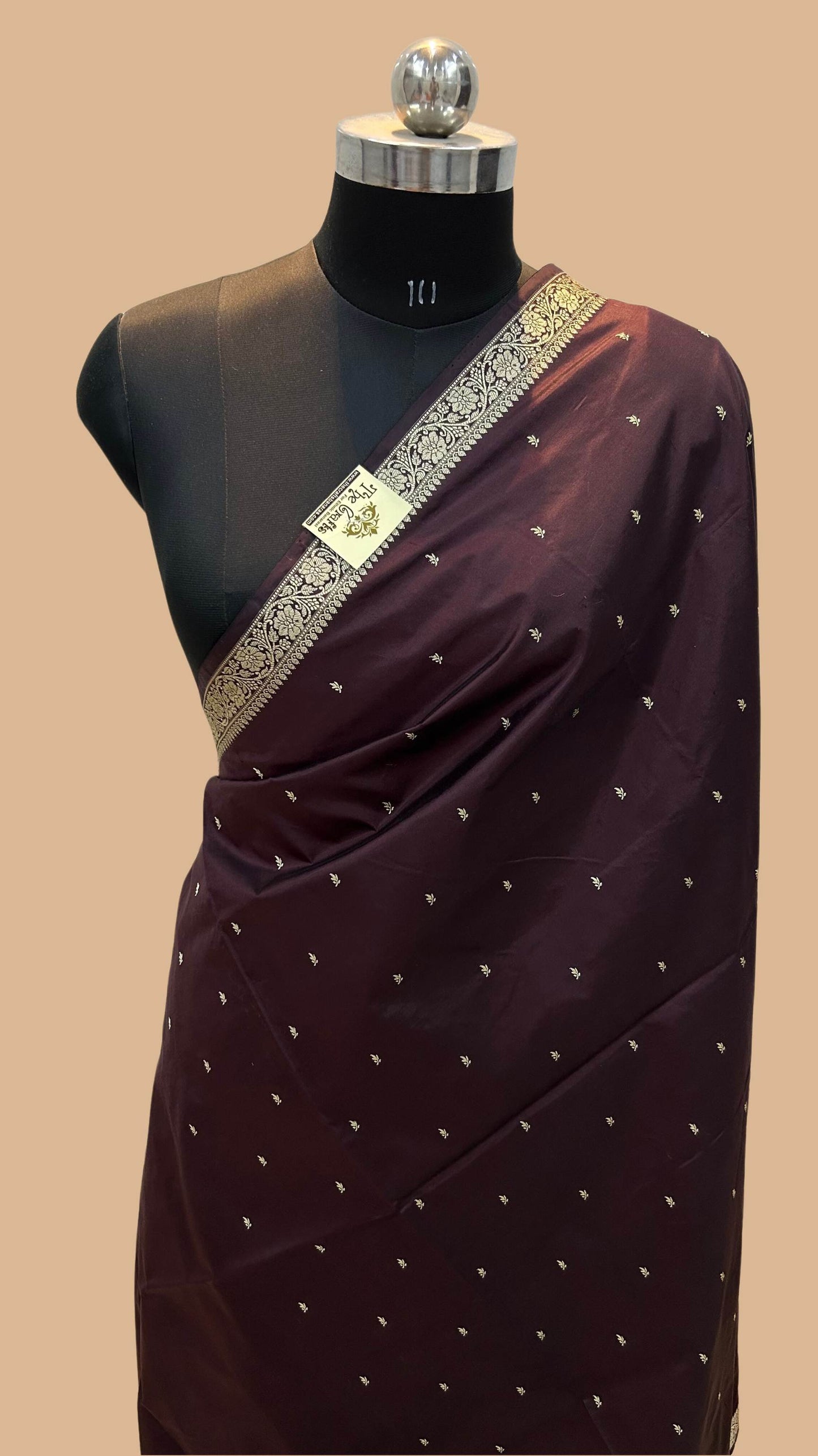 Pure Katan Silk Handloom Banarasi Saree - Chunri Buti
