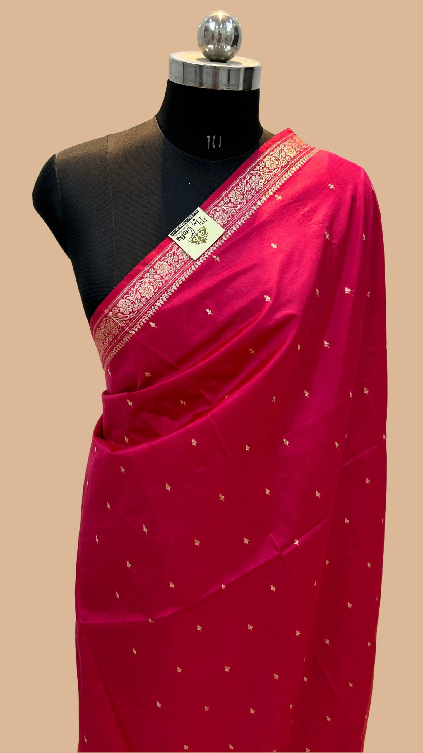Pure Katan Silk Handloom Banarasi Saree - Chunri Buti