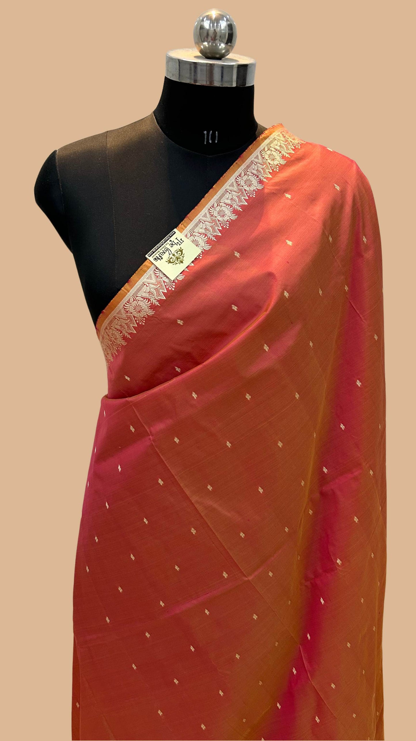 Pure Katan Silk Handloom Banarasi Saree - Chunri Buti