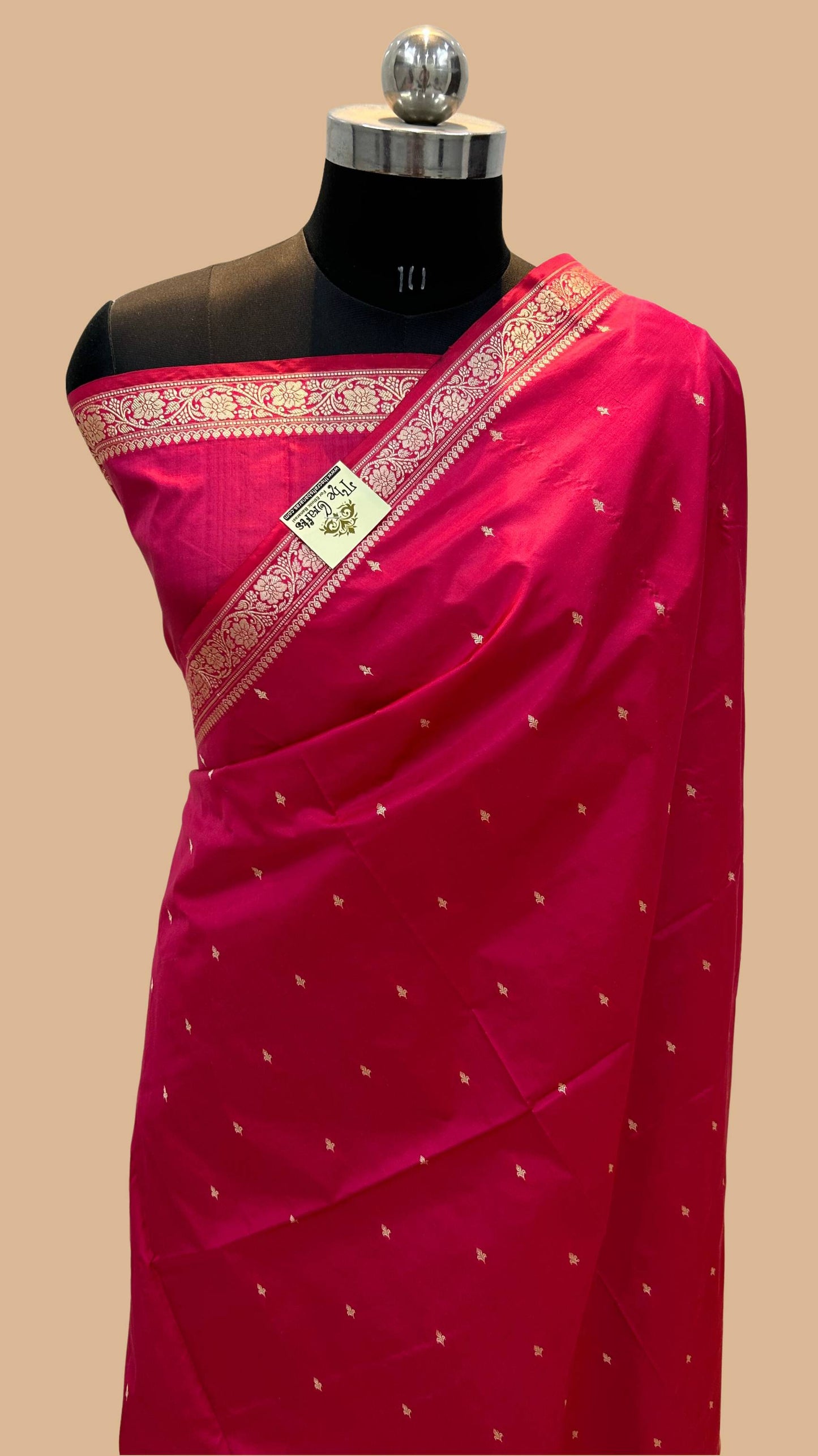 Pure Katan Silk Handloom Banarasi Saree - Chunri Buti