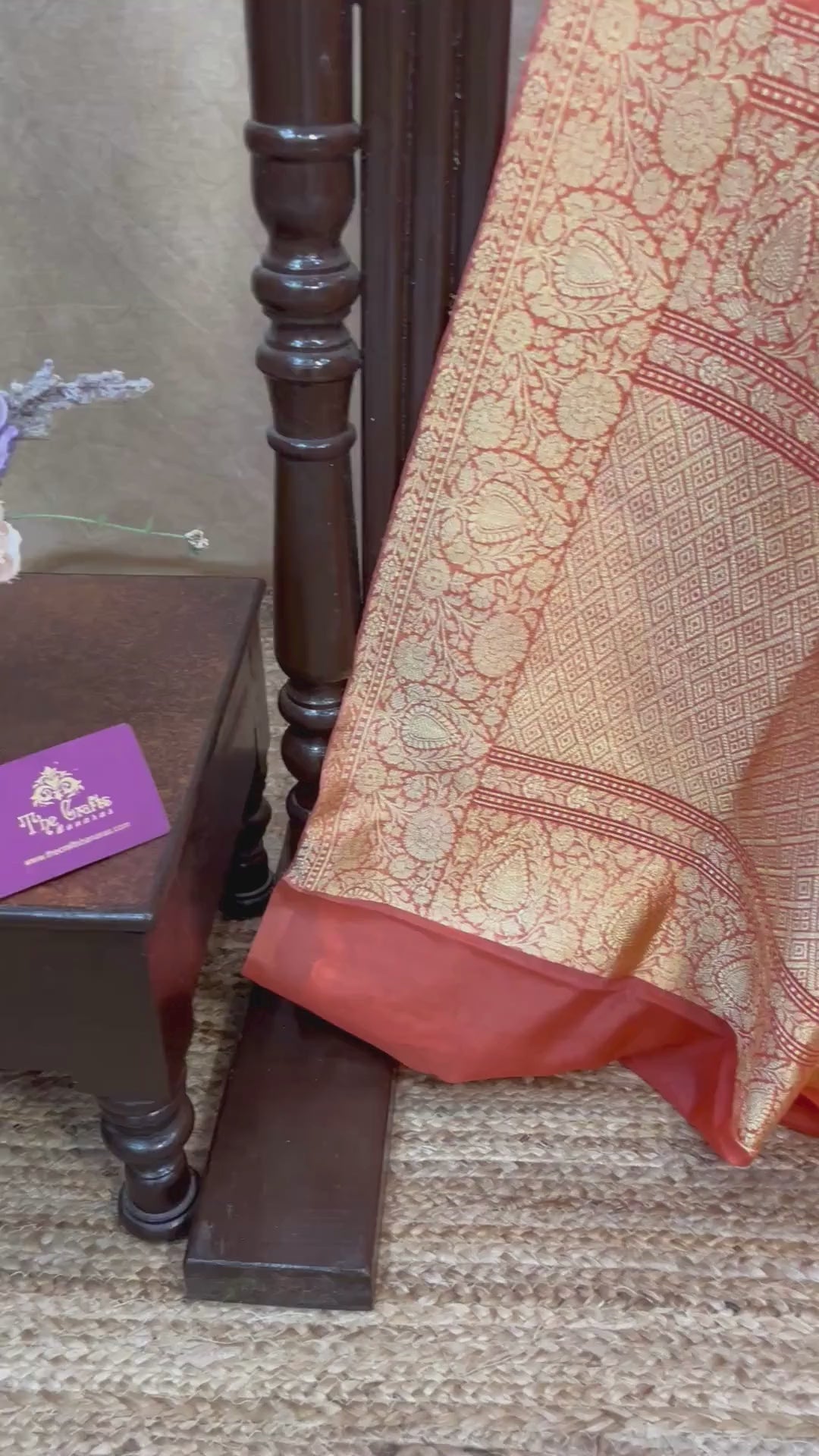 Pure Kora Silk Handloom Banarasi Saree - with kadhua meenakari motifs