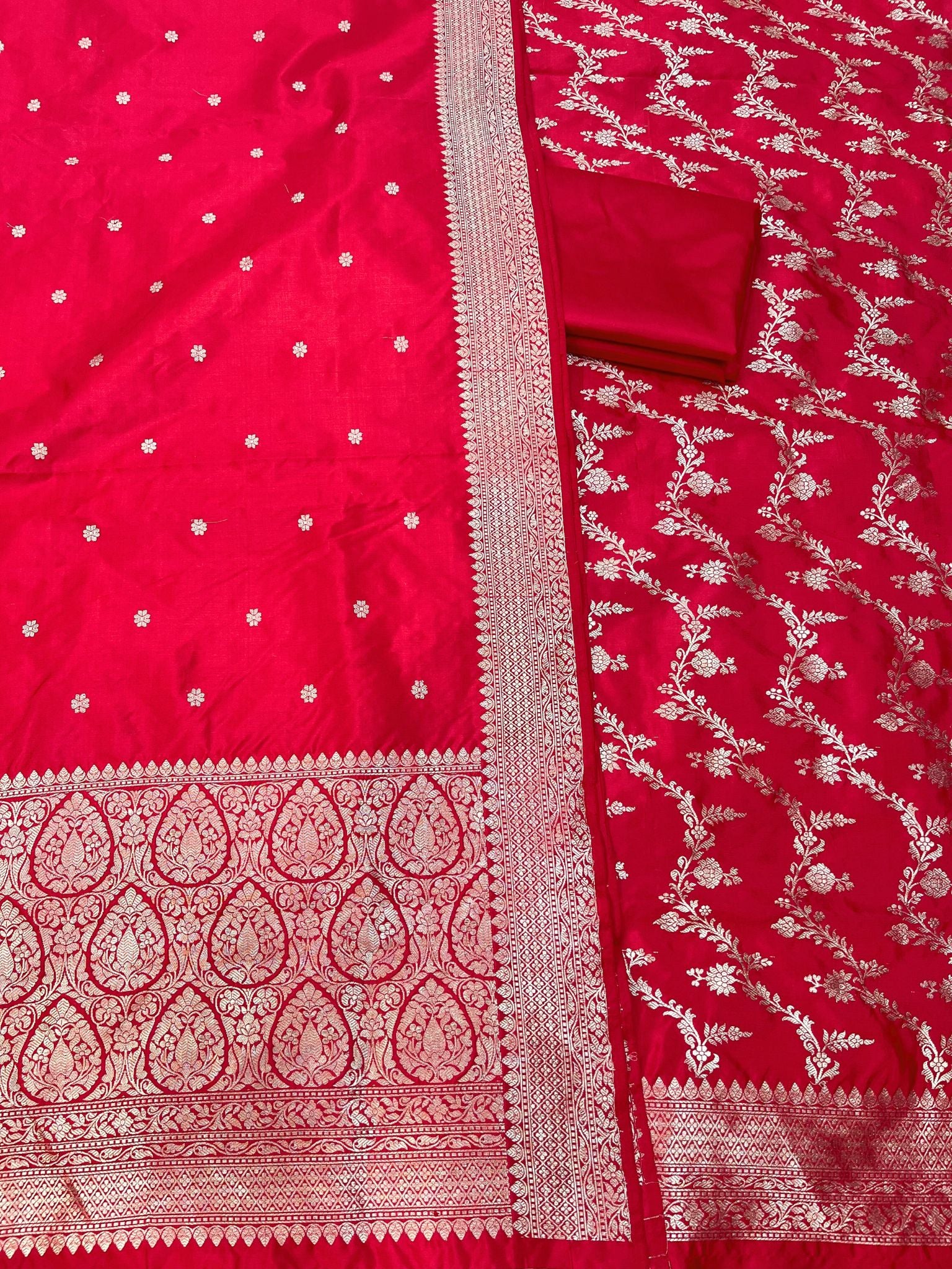 Pure Katan Silk Handloom Banarasi Dress Material