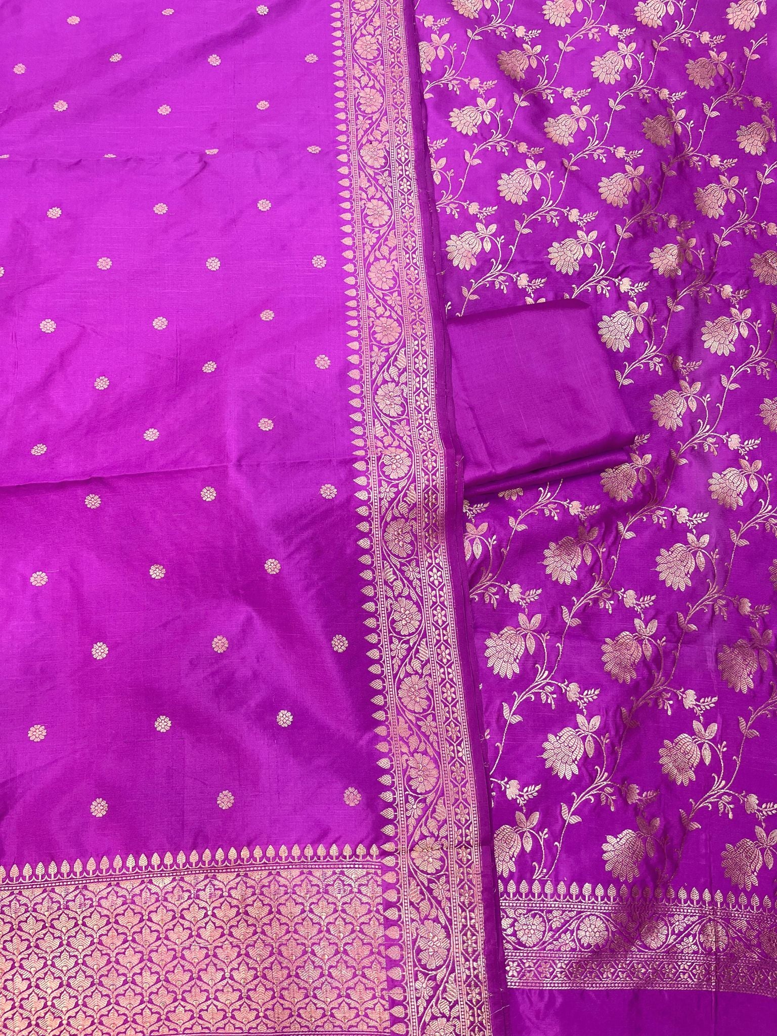Pure Katan Silk Handloom Banarasi Dress Material