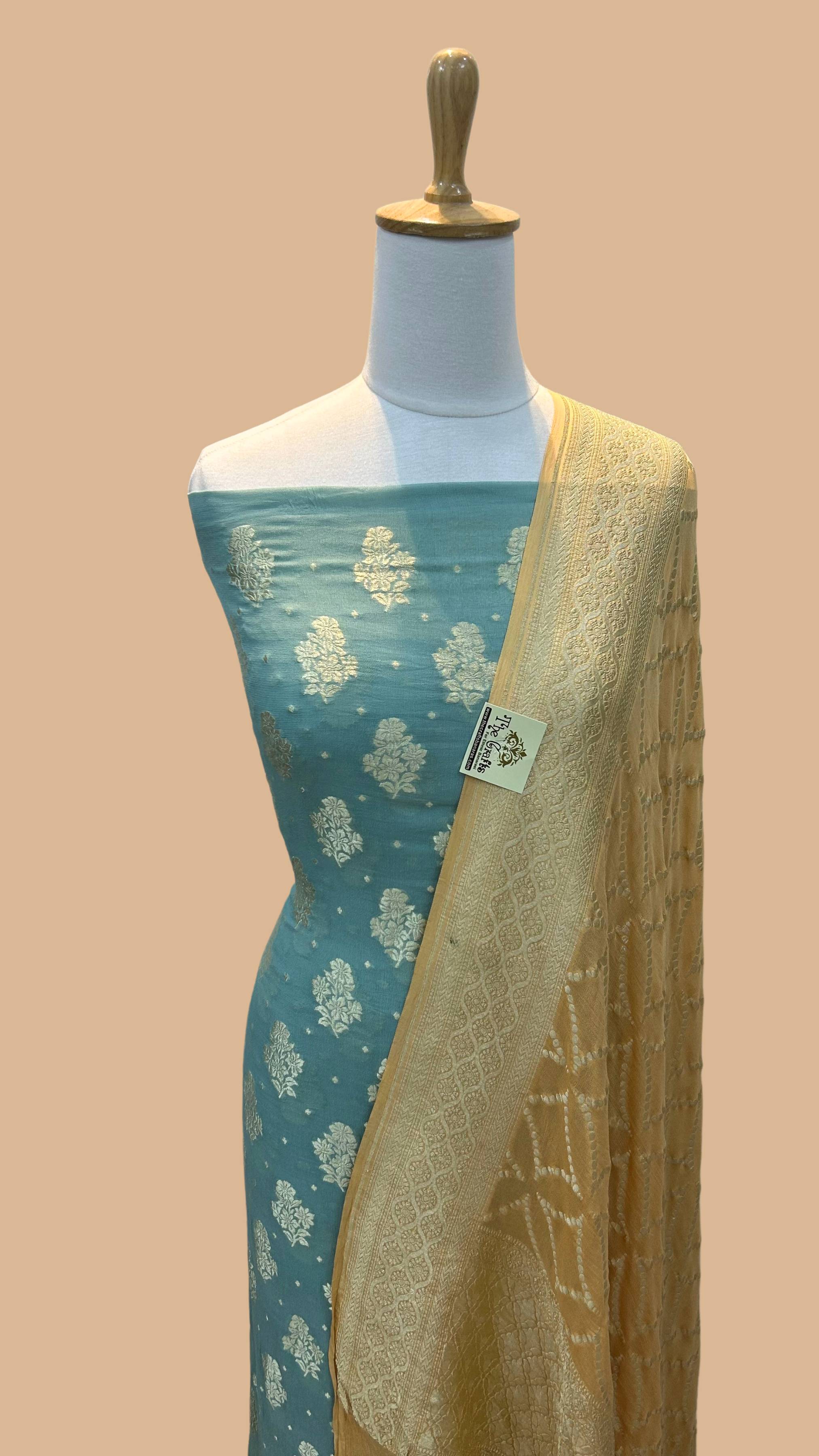 Banarasi Khaddi Georgette Dress Material