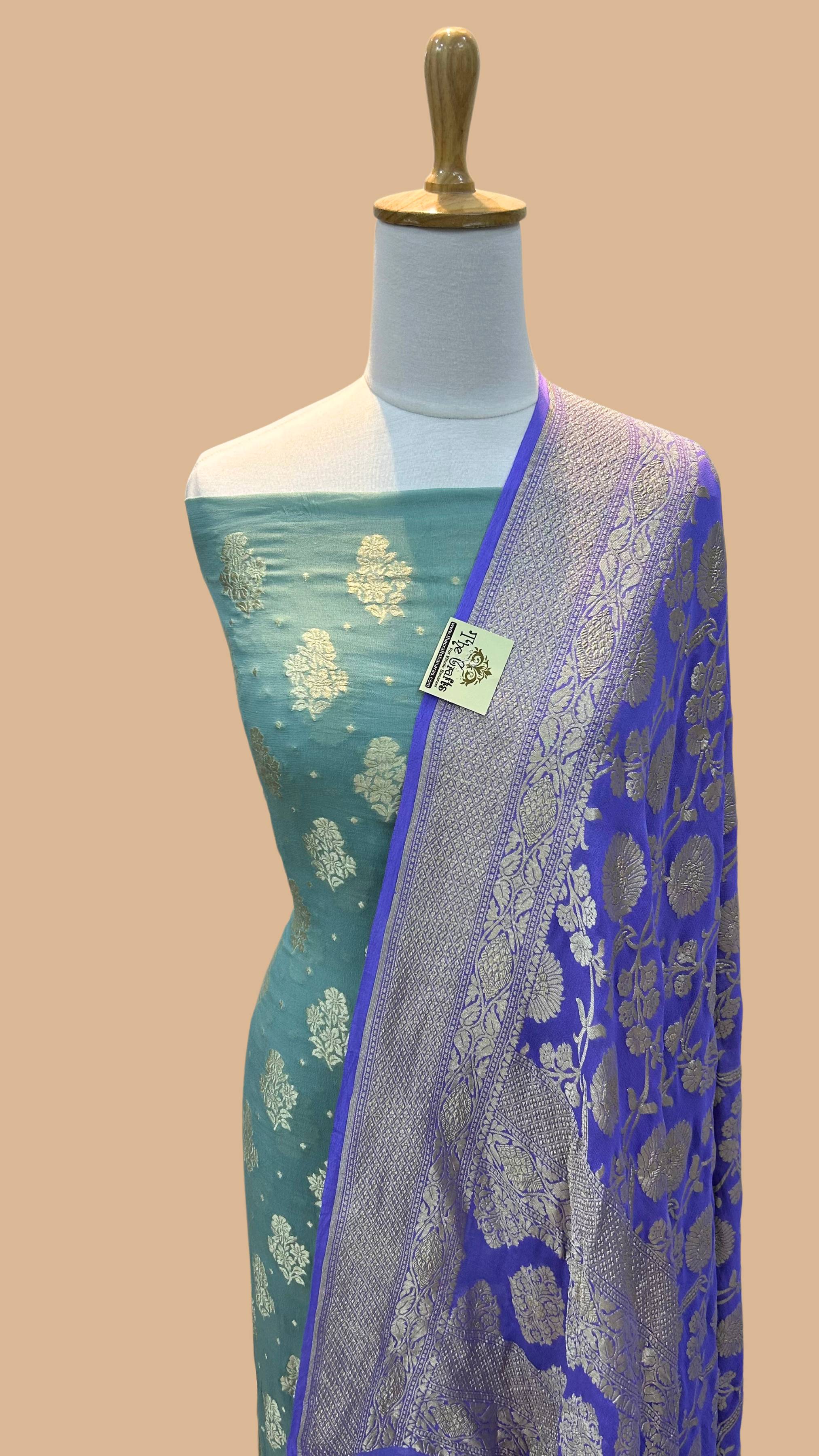 Banarasi Khaddi Georgette Dress Material