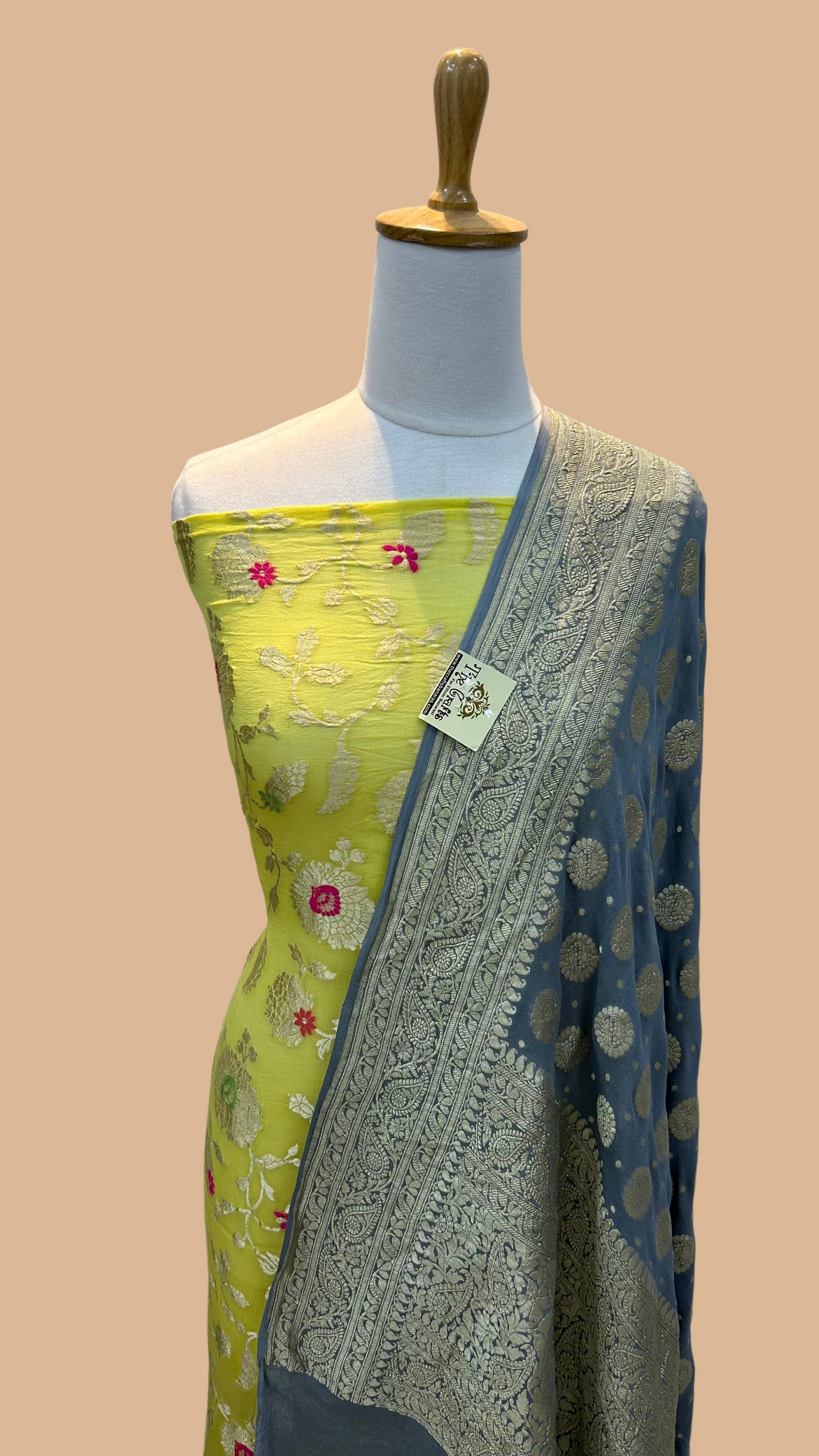 Banarasi Khaddi Georgette Dress Material
