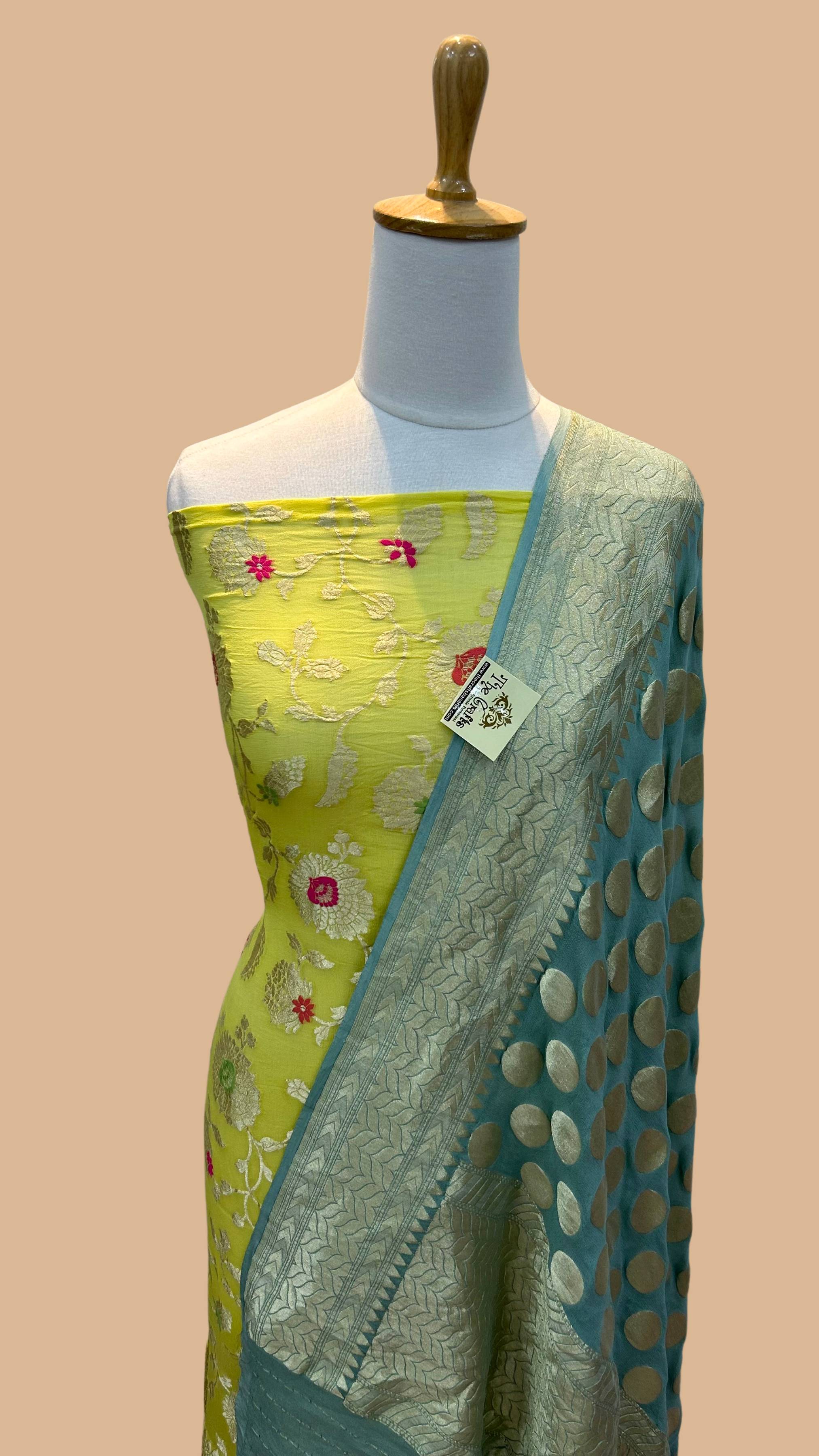 Banarasi Khaddi Georgette Dress Material