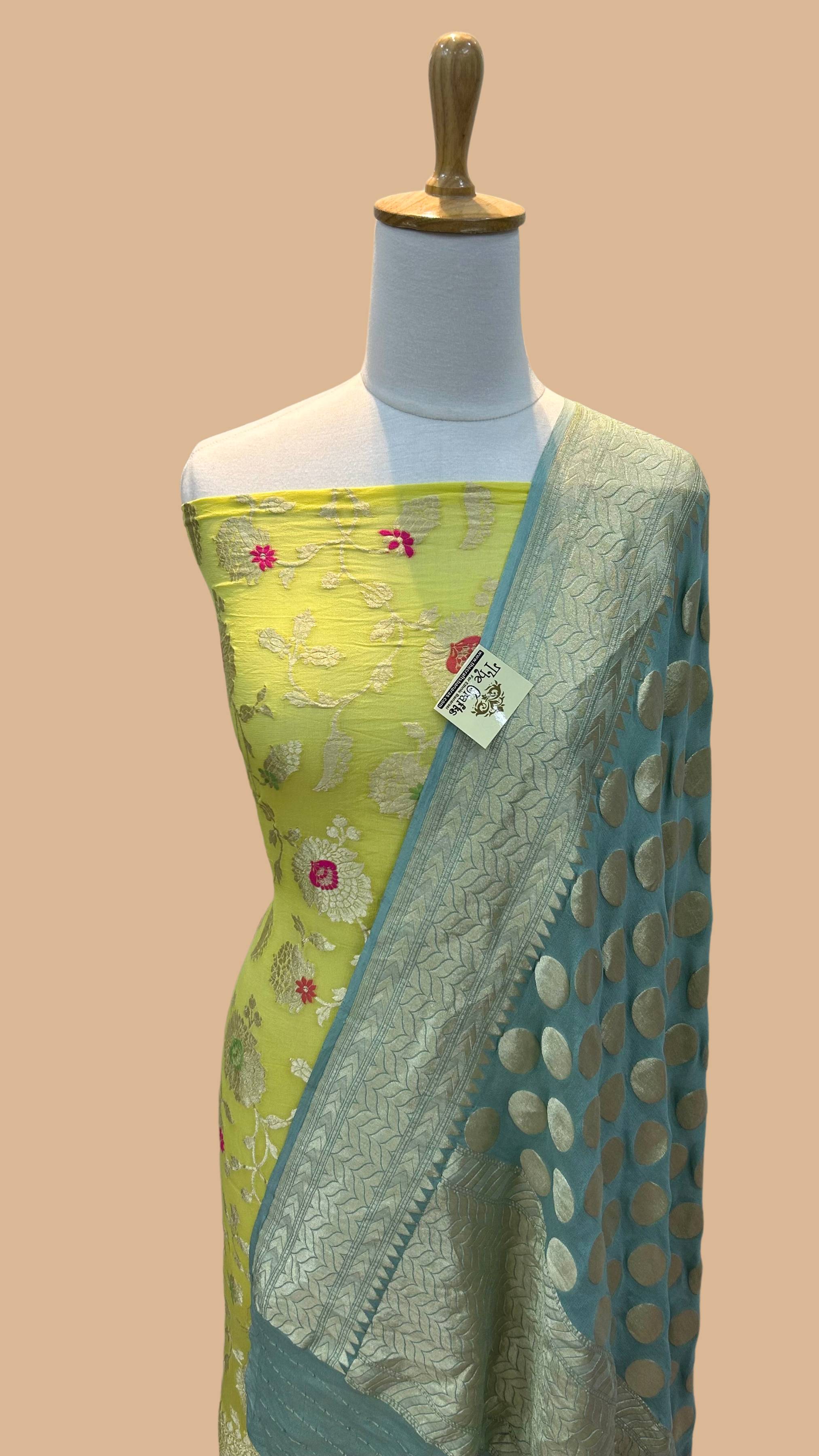 Banarasi Khaddi Georgette Dress Material