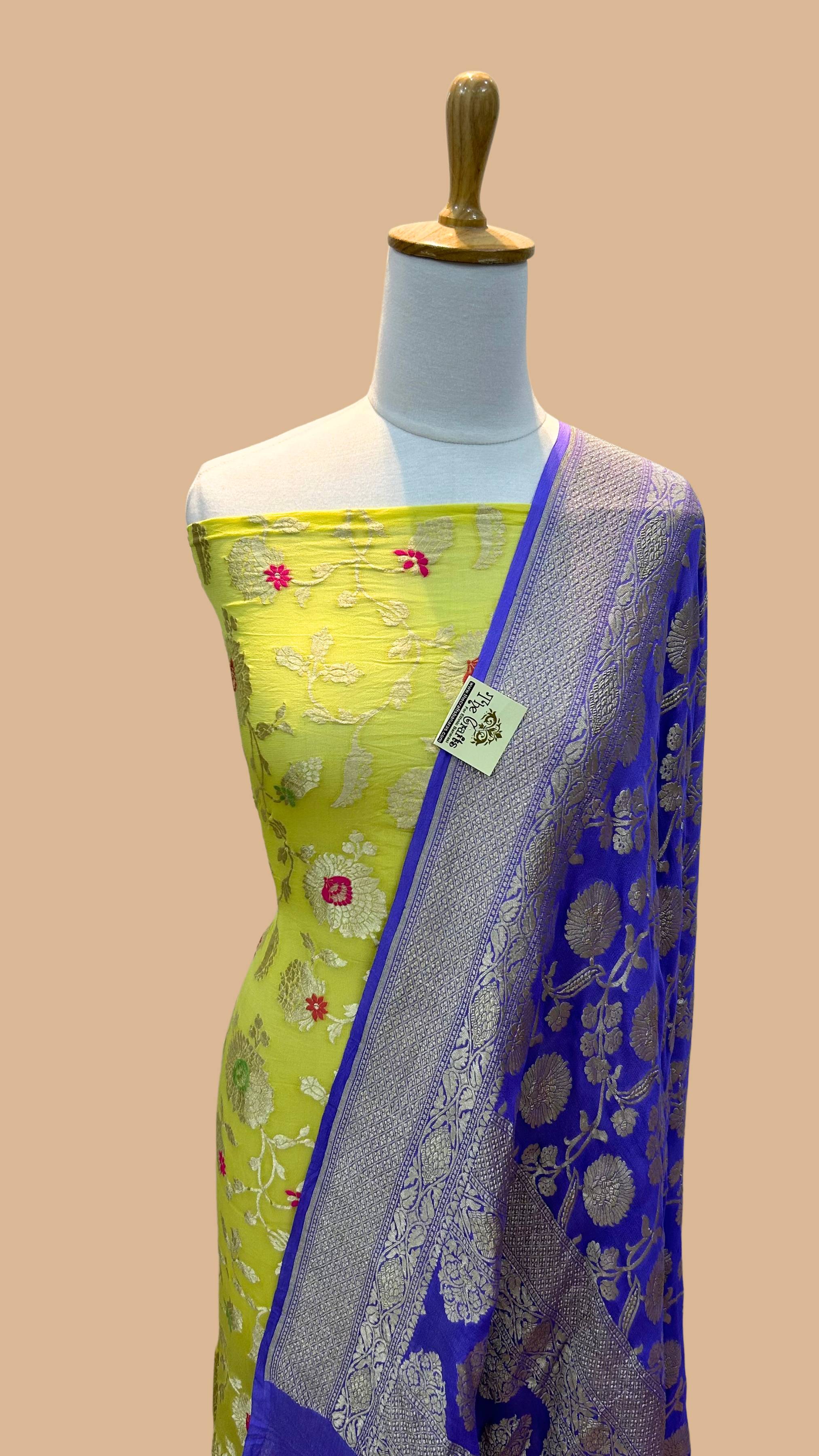 Banarasi Khaddi Georgette Dress Material