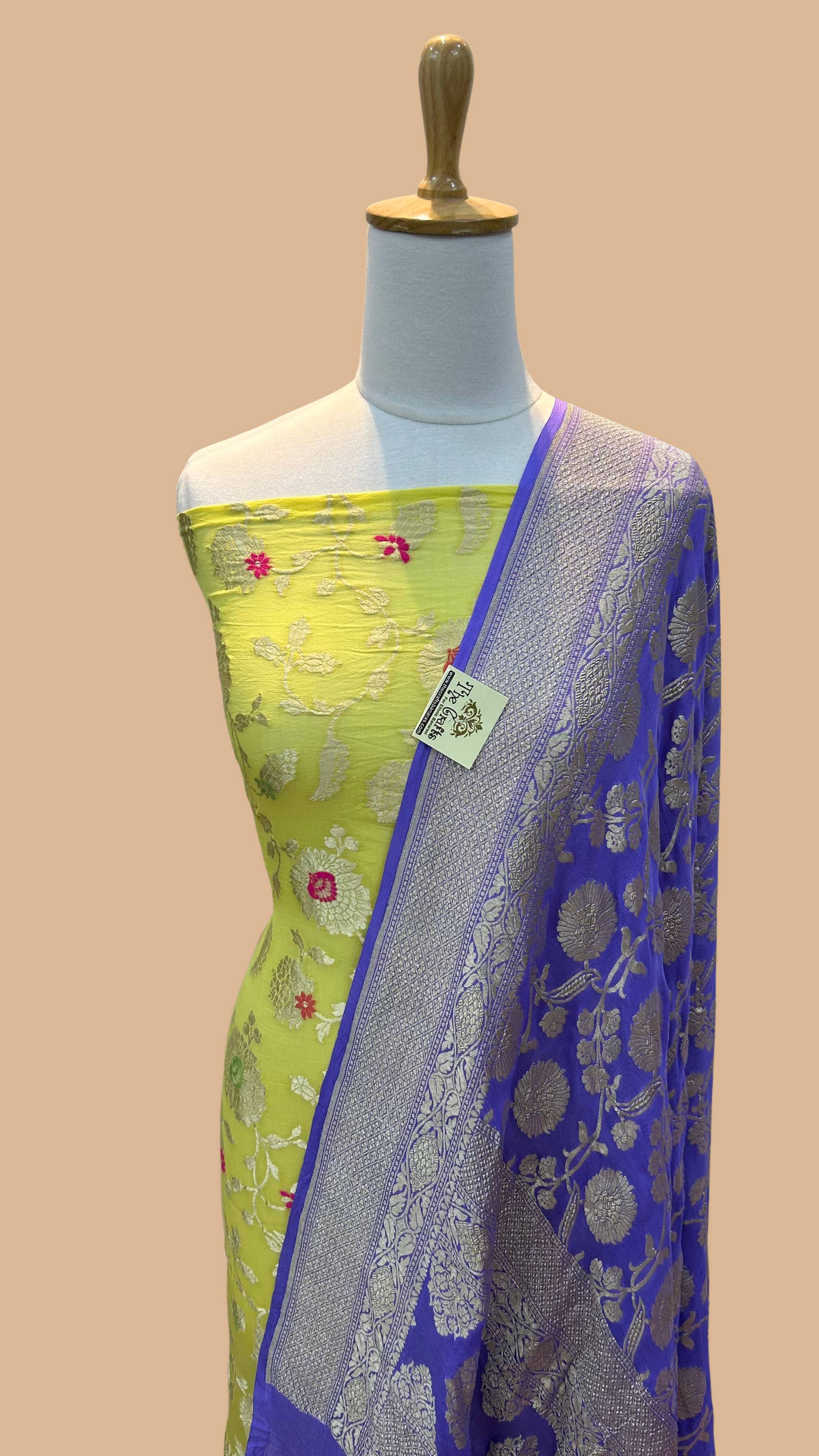 Banarasi Khaddi Georgette Dress Material
