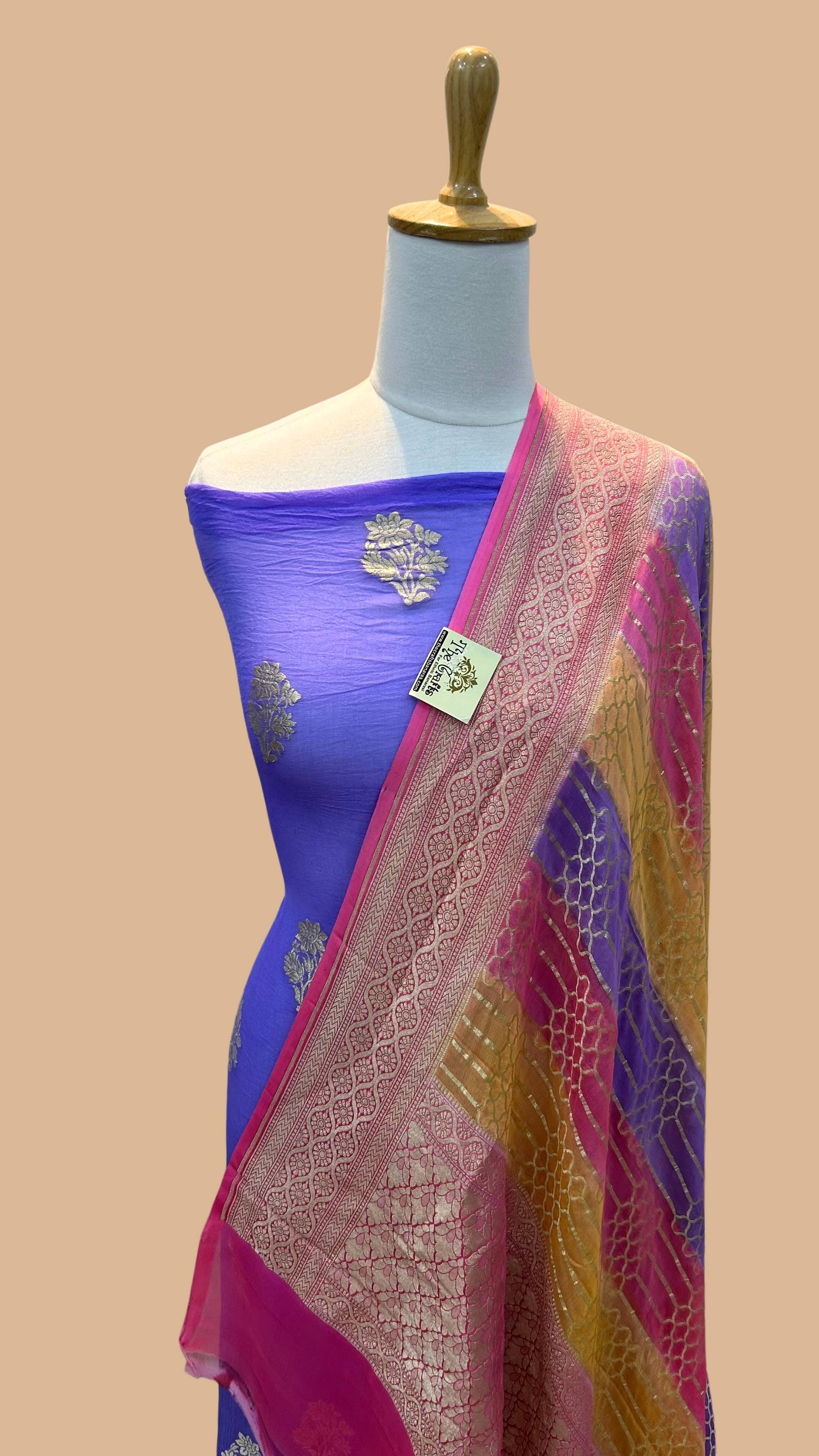 Banarasi Khaddi Georgette Dress Material