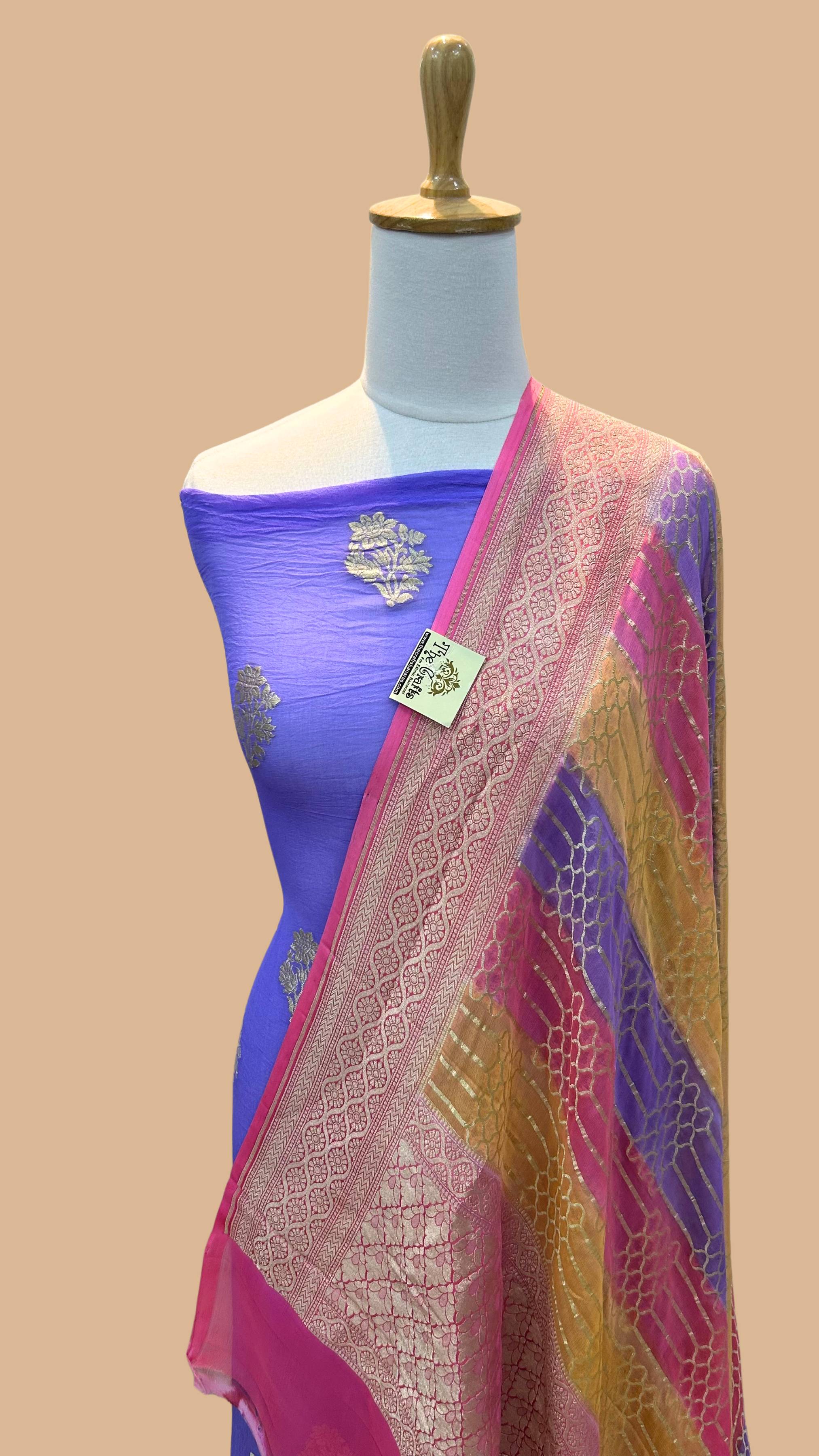 Banarasi Khaddi Georgette Dress Material