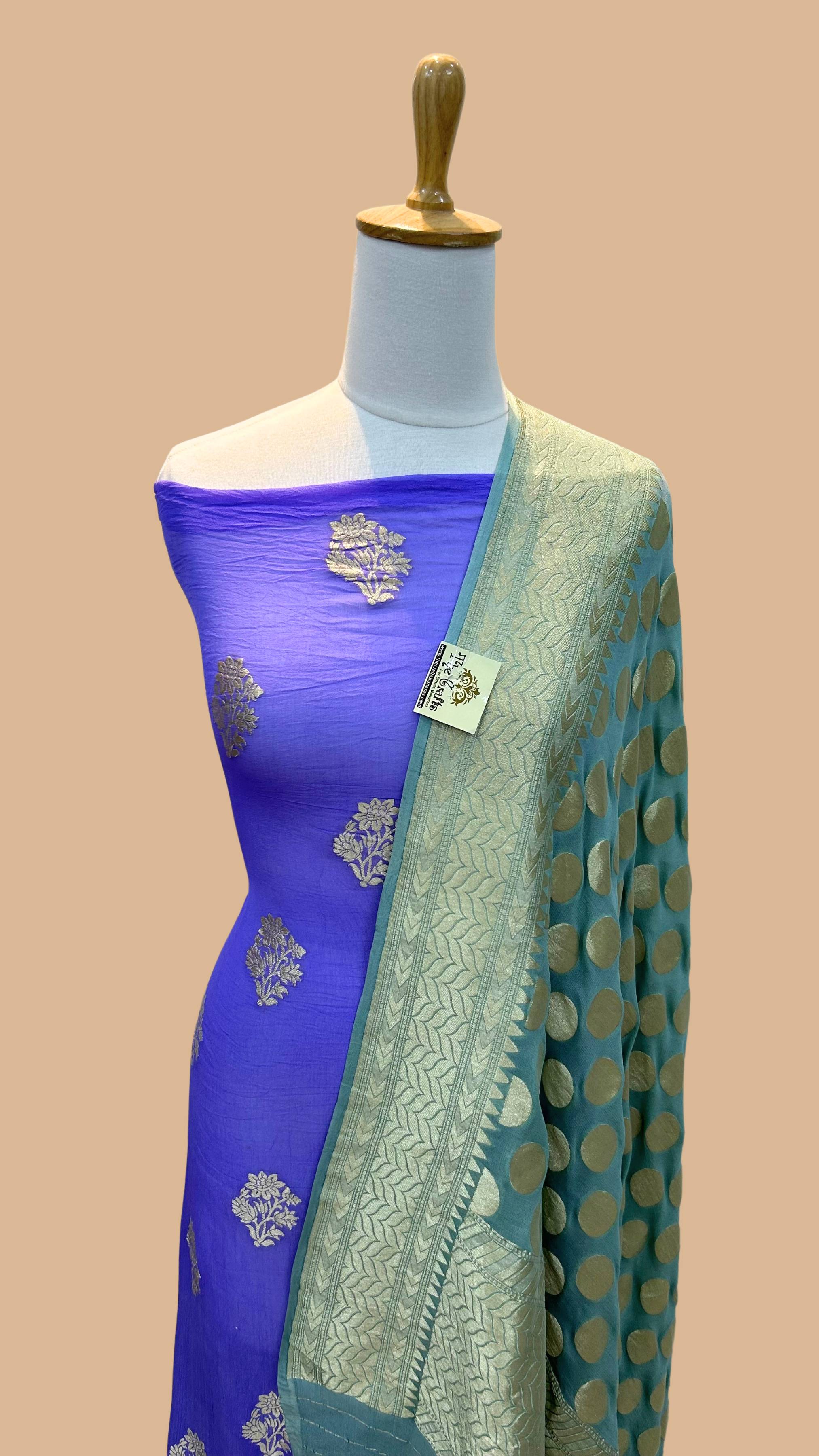 Banarasi Khaddi Georgette Dress Material