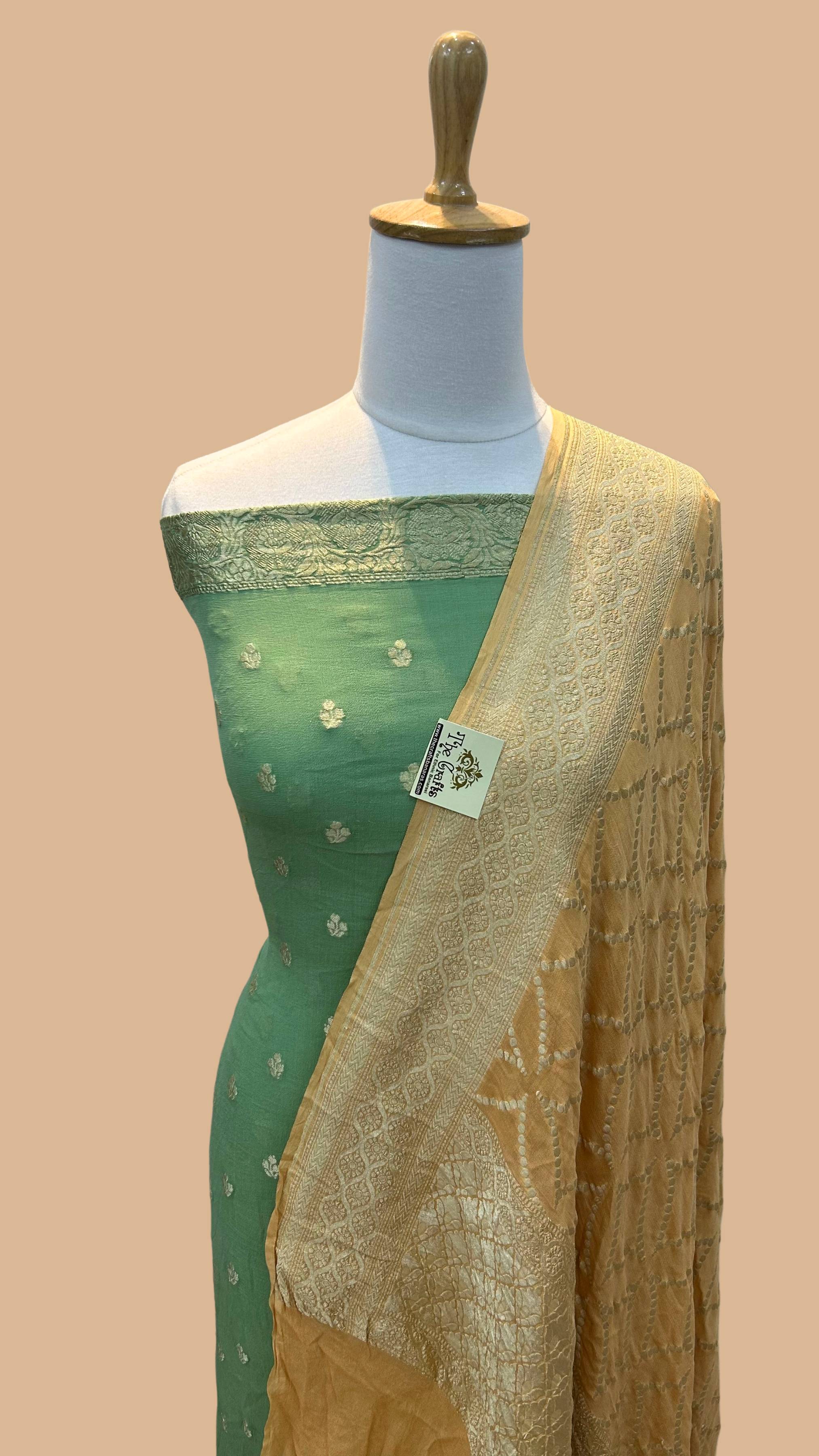 Banarasi Khaddi Georgette Dress Material