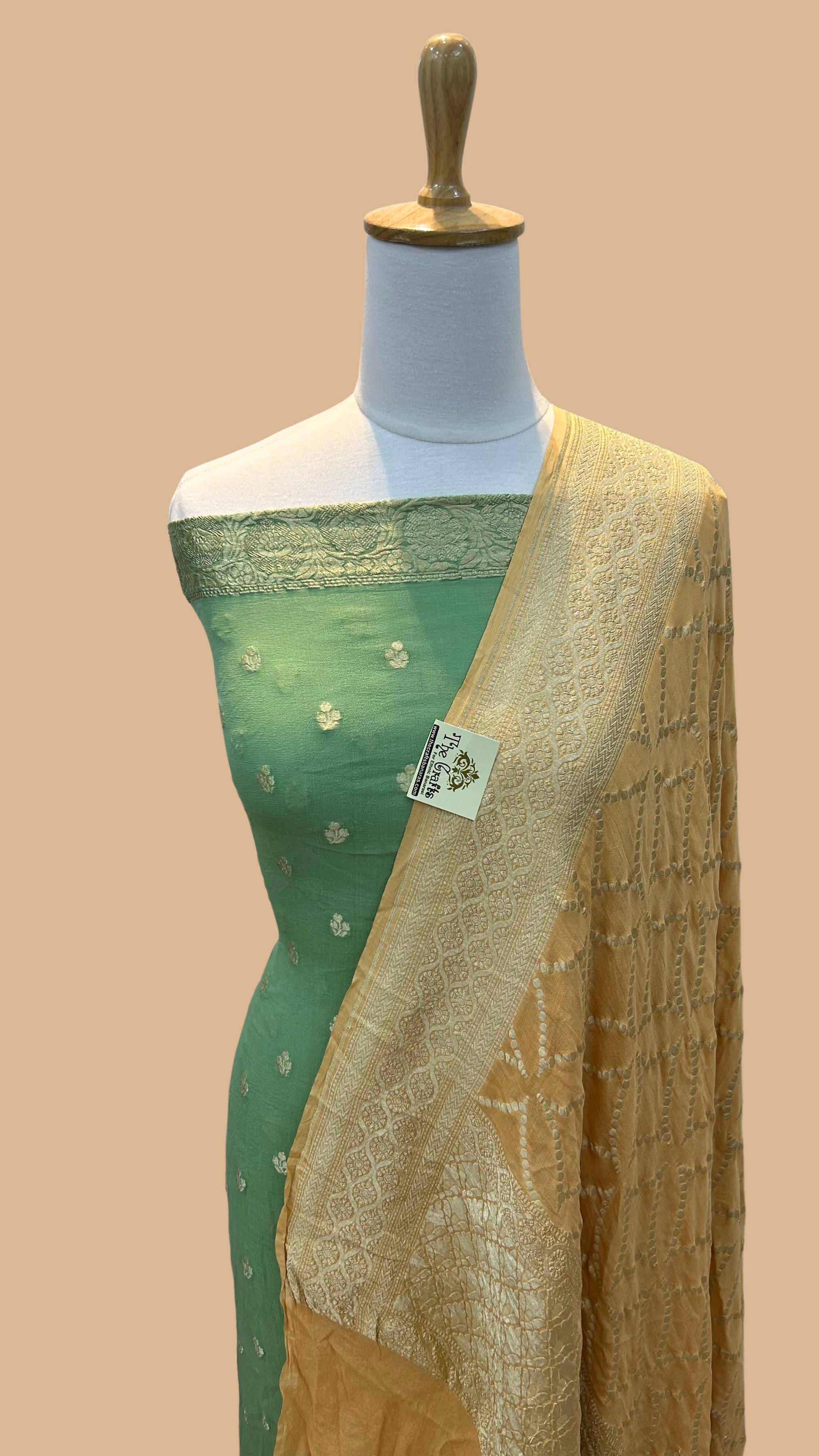 Banarasi Khaddi Georgette Dress Material