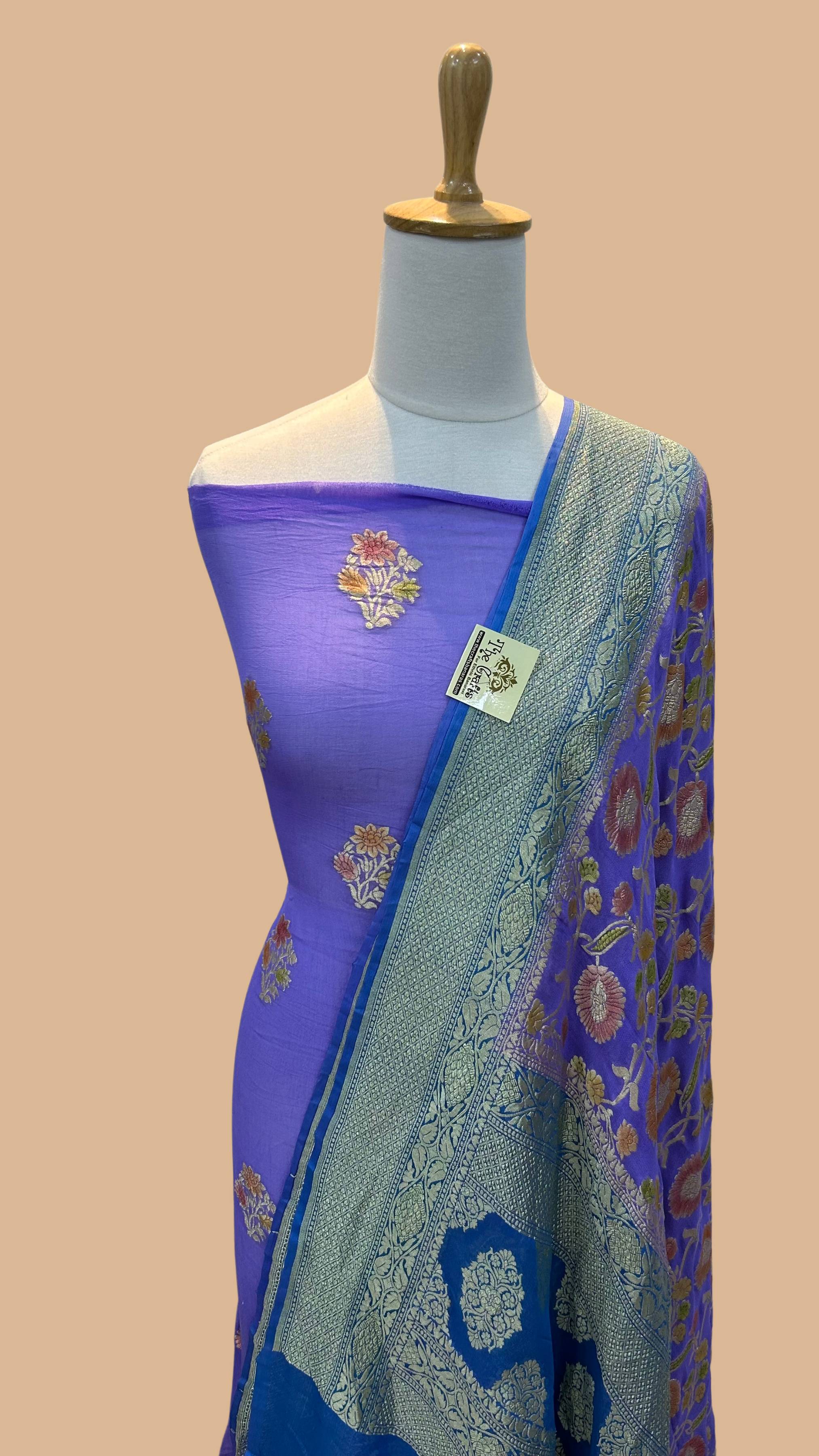 Banarasi Khaddi Georgette Dress Material