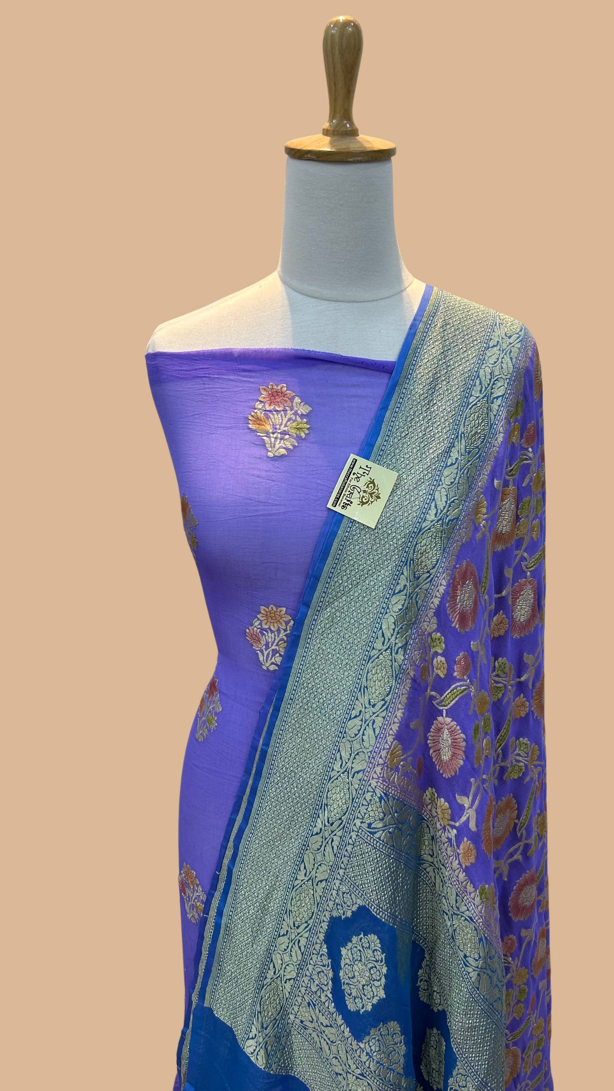 Banarasi Khaddi Georgette Dress Material