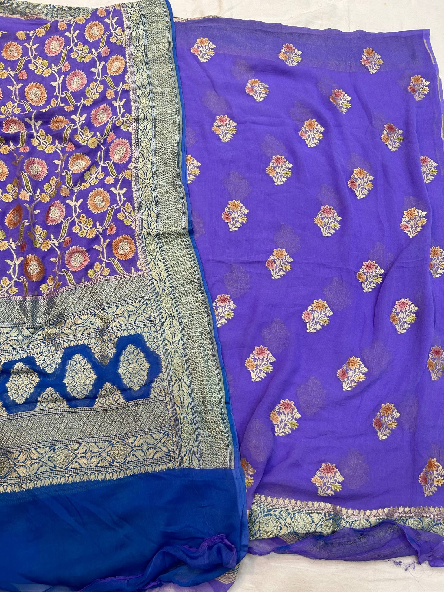 Banarasi Khaddi Georgette Dress Material