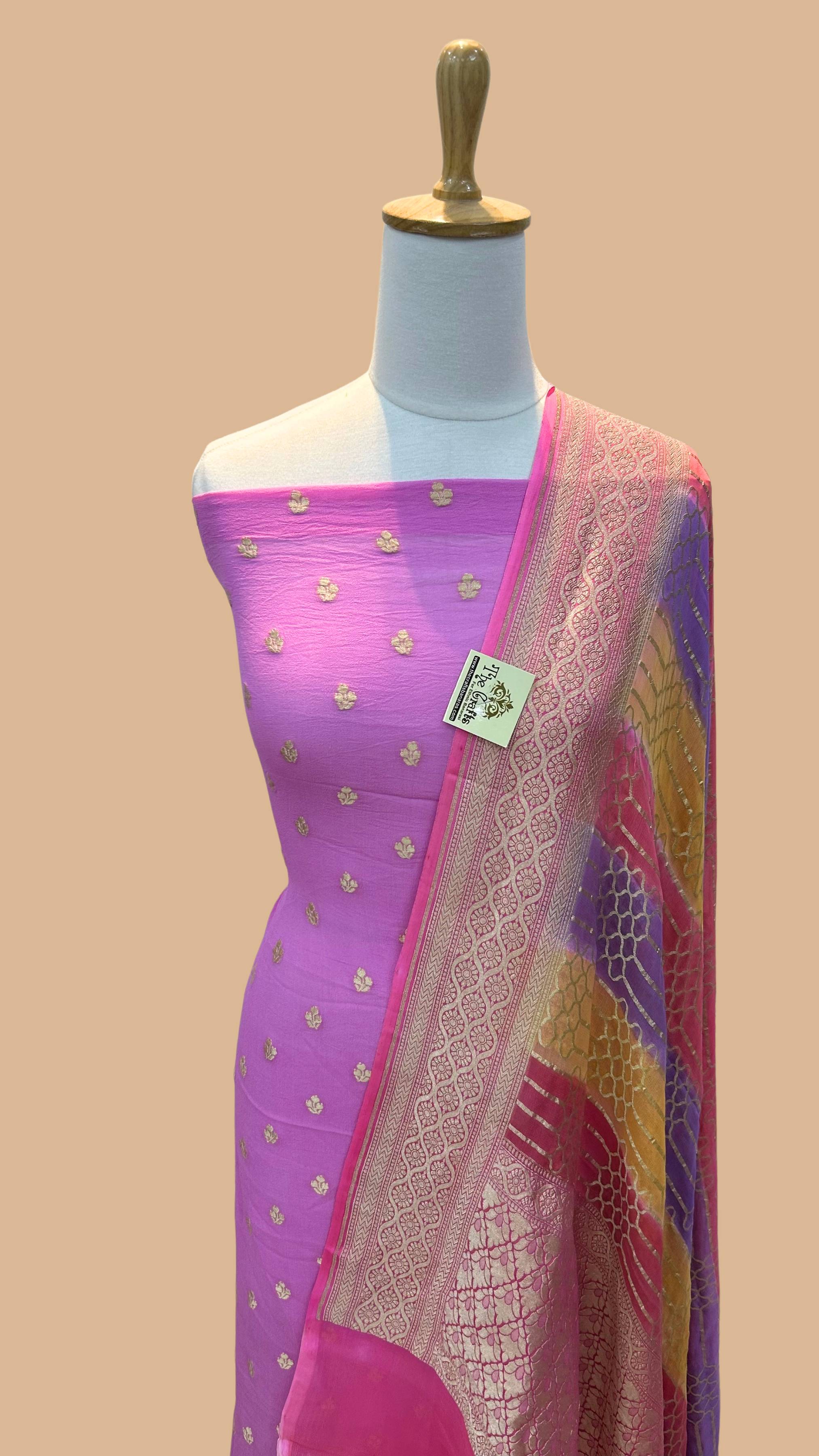 Banarasi Khaddi Georgette Dress Material