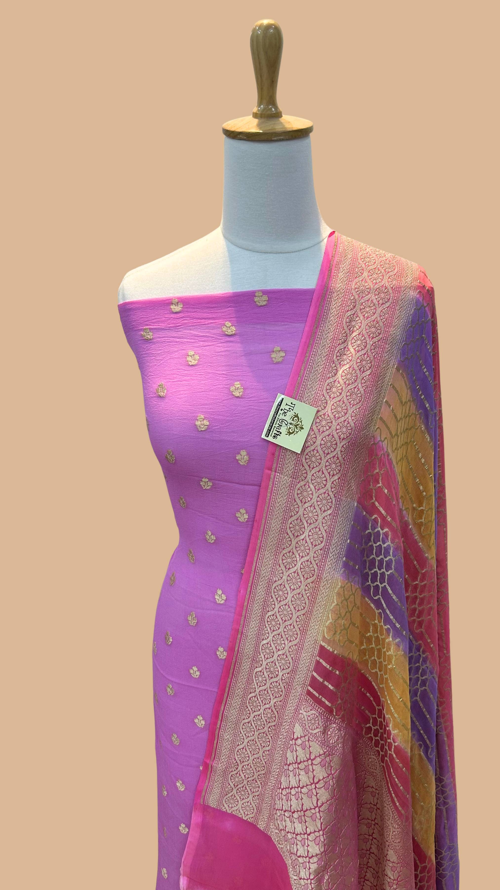 Banarasi Khaddi Georgette Dress Material