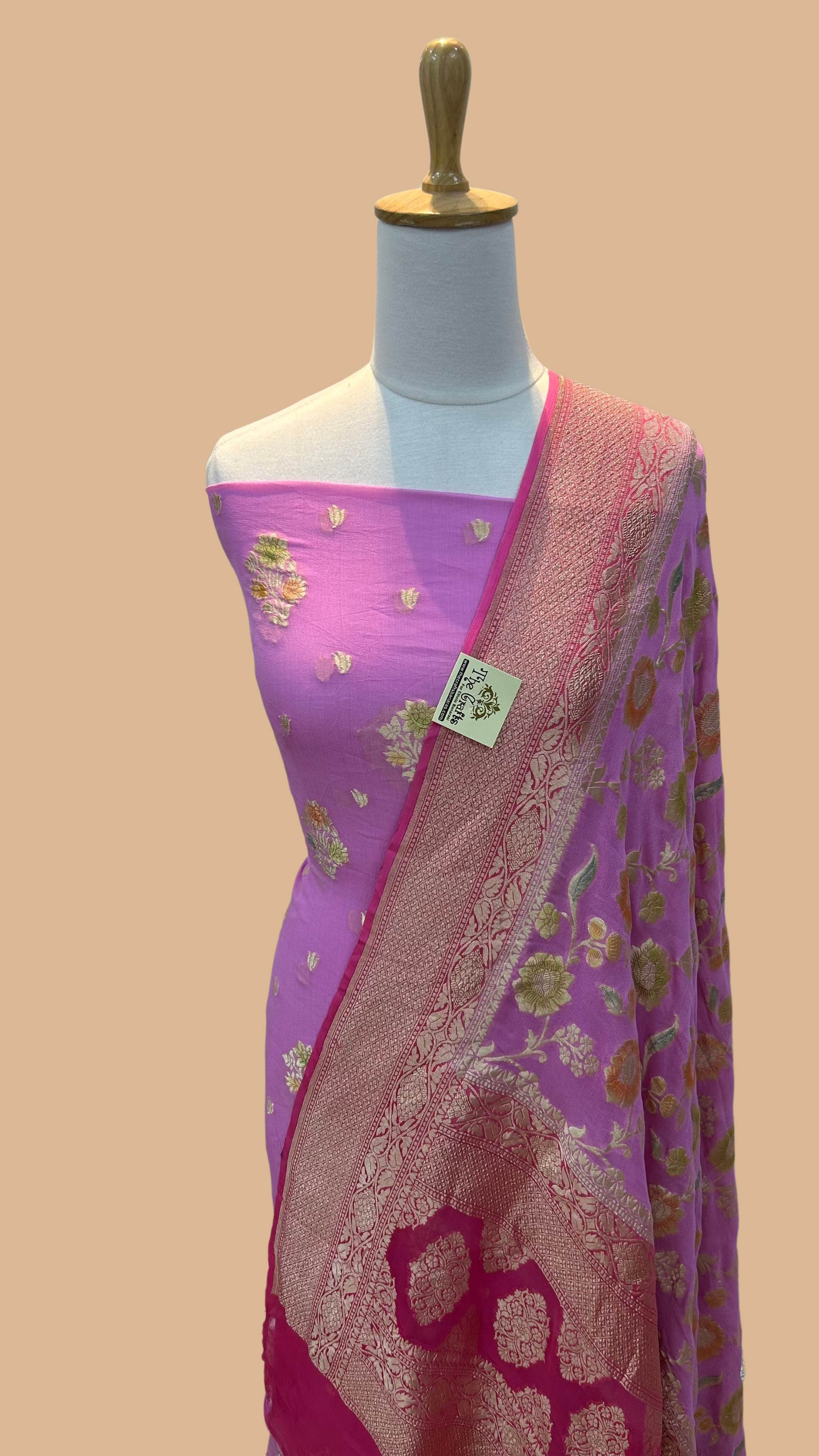 Banarasi Khaddi Georgette Dress Material