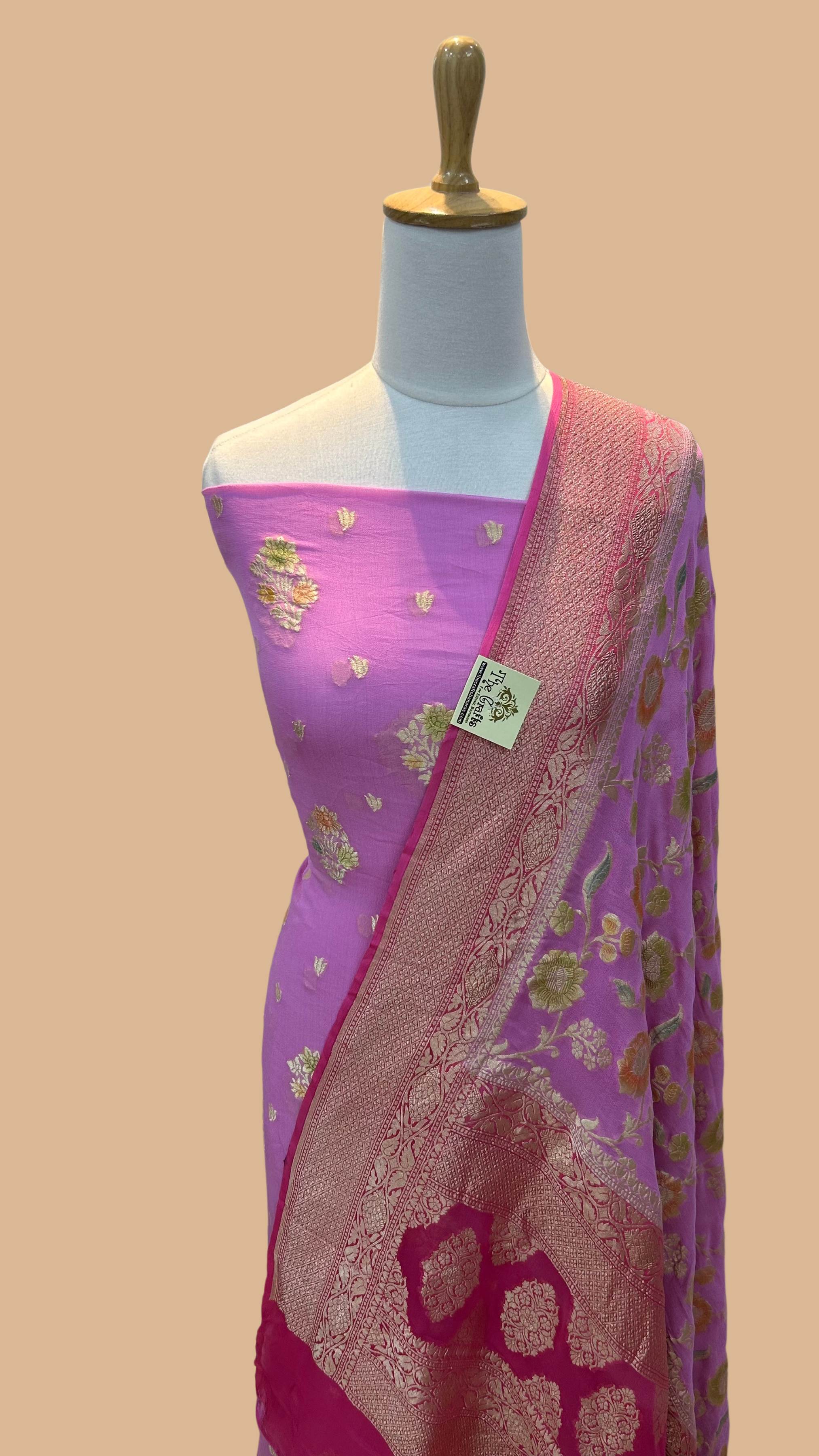 Banarasi Khaddi Georgette Dress Material