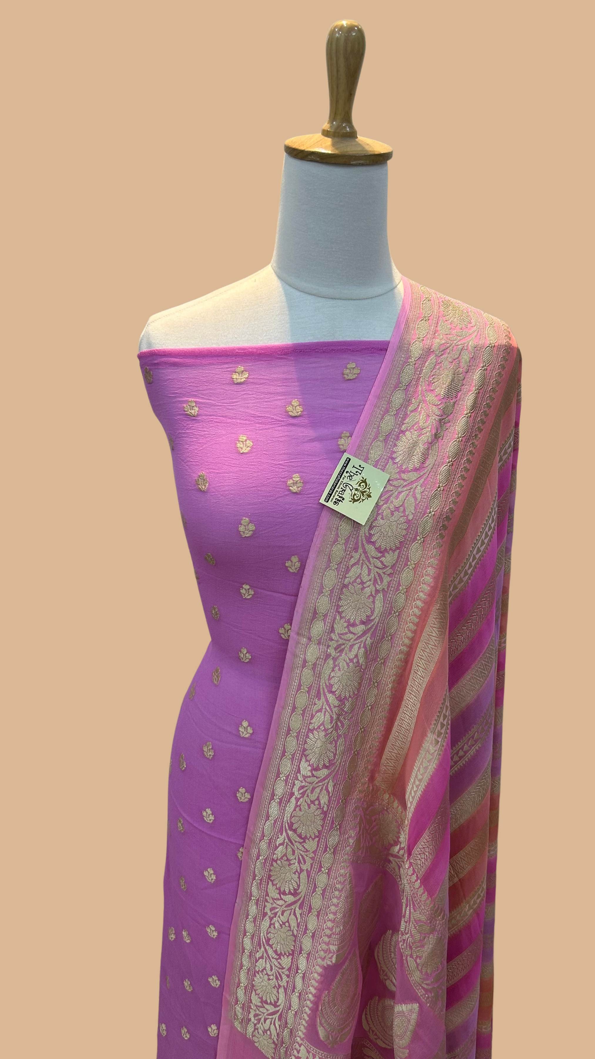 Banarasi Khaddi Georgette Dress Material