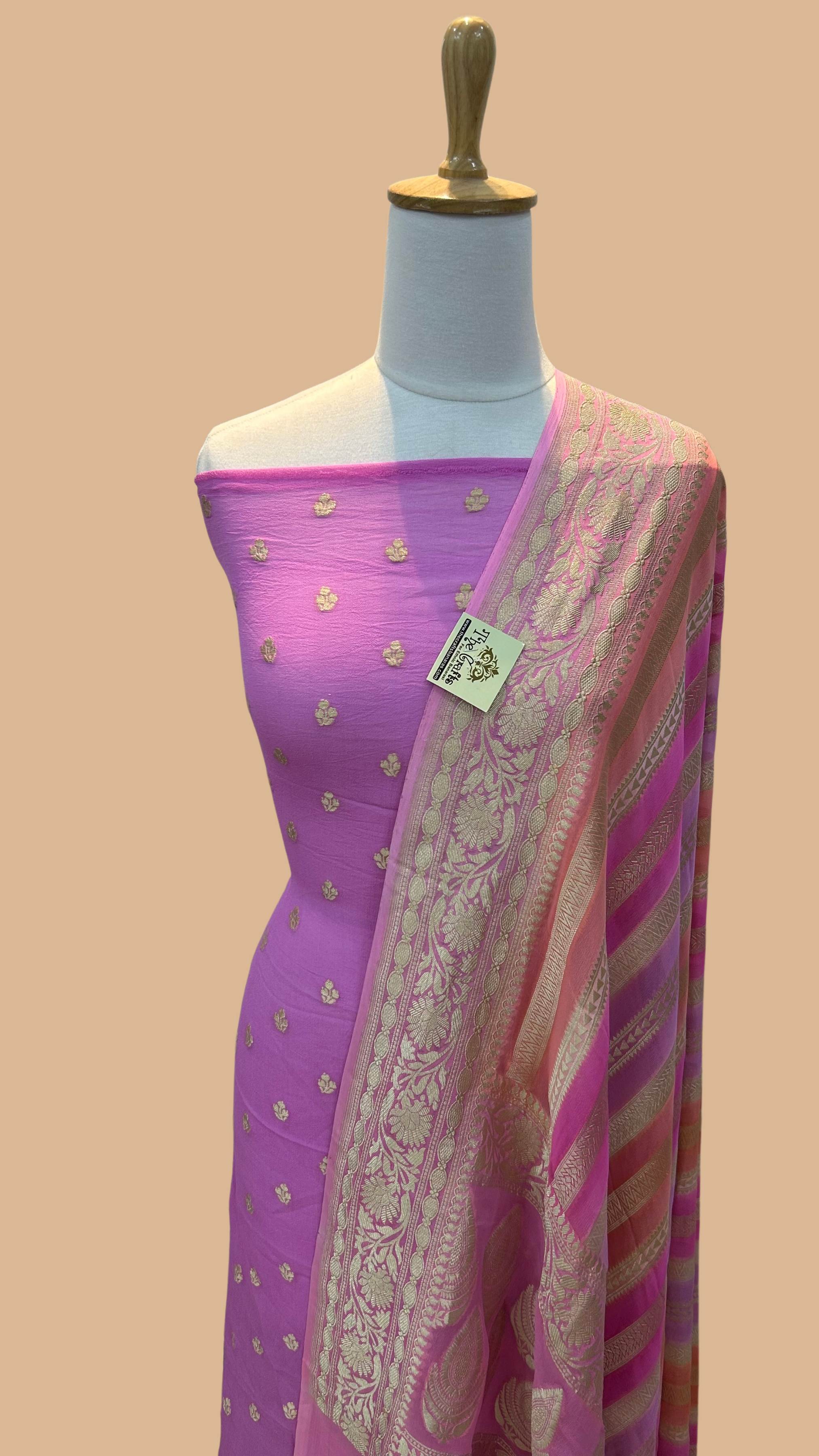 Banarasi Khaddi Georgette Dress Material