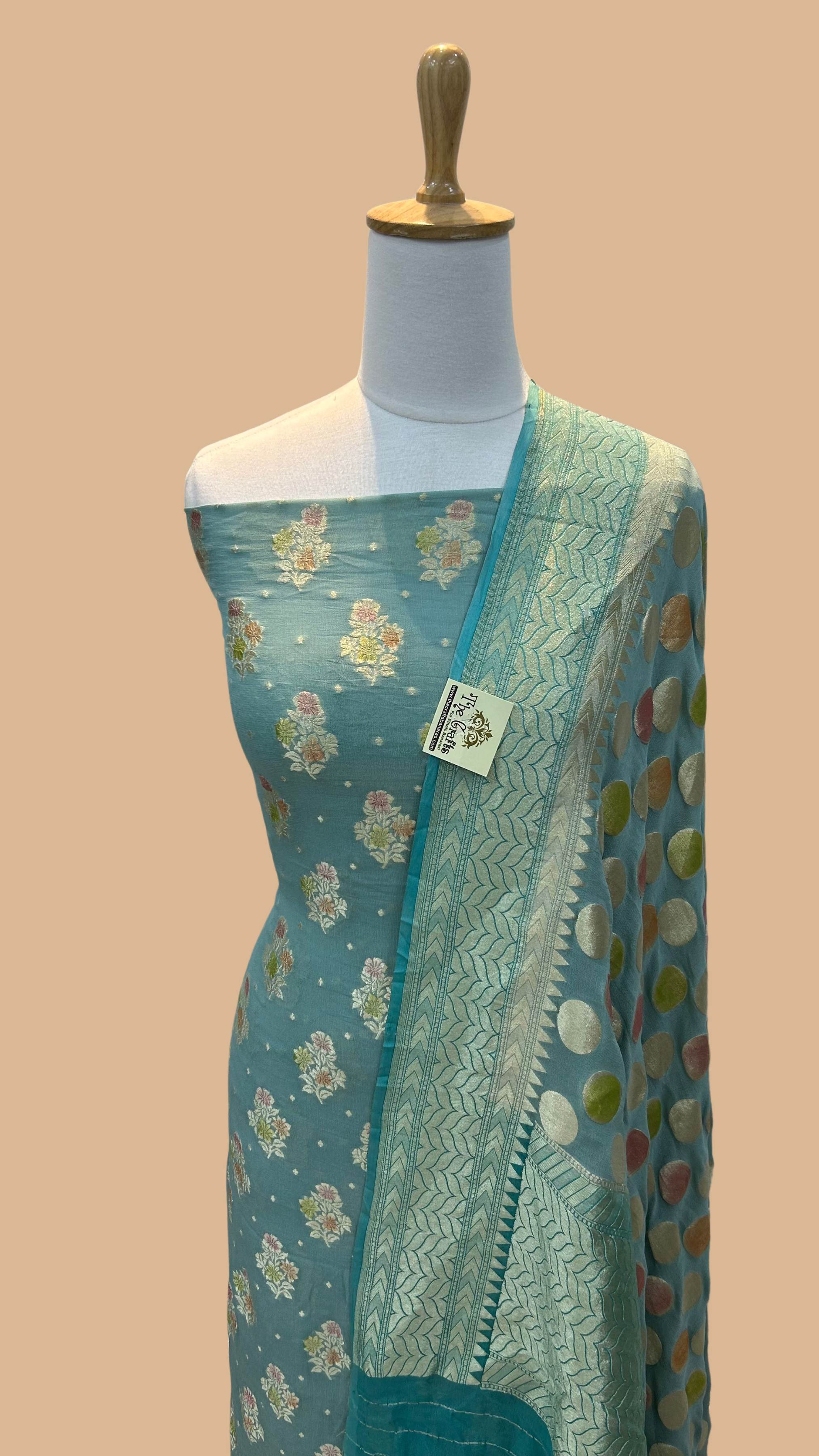 Banarasi Khaddi Georgette Dress Material