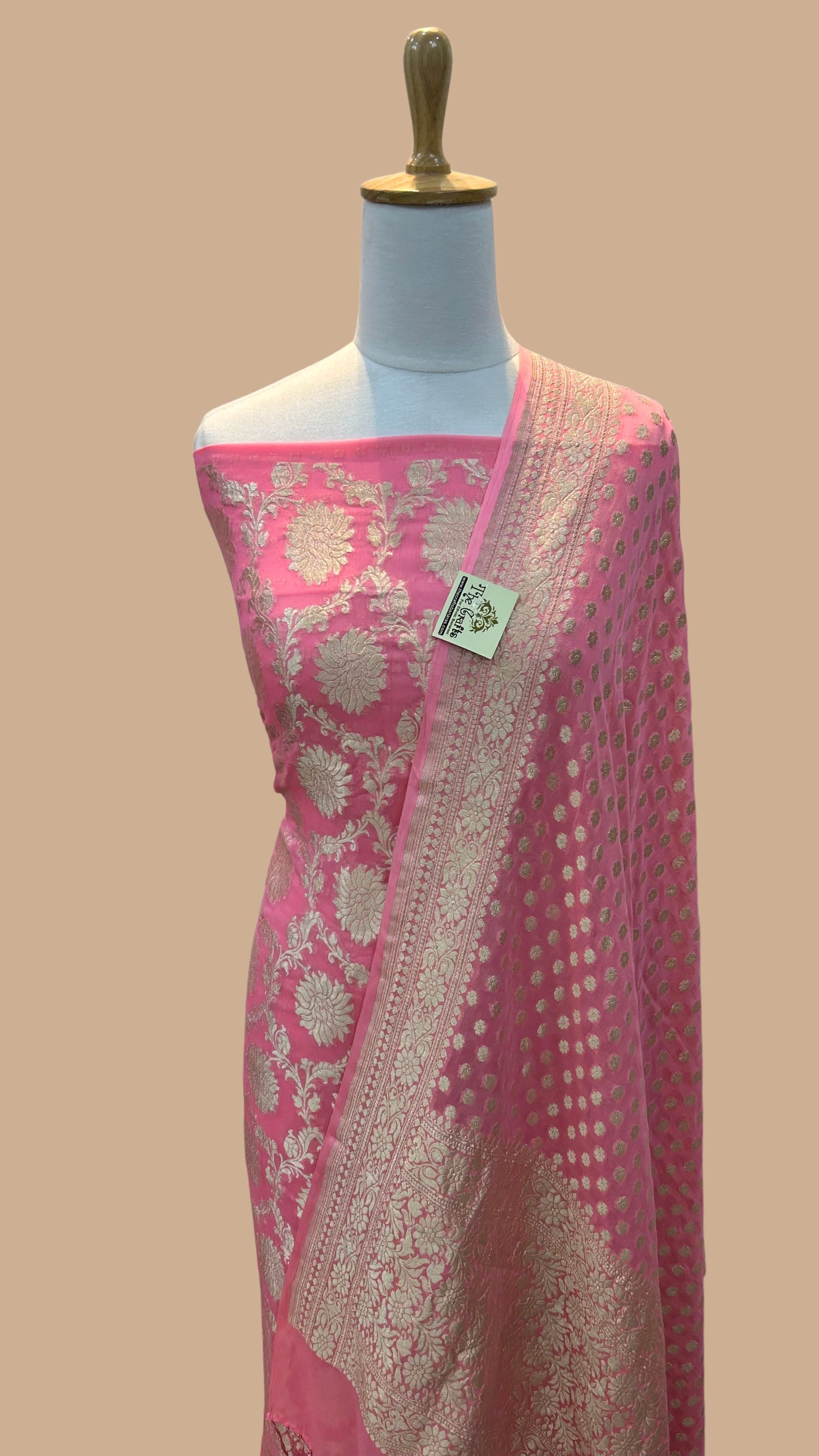 Banarasi Khaddi Georgette Dress Material