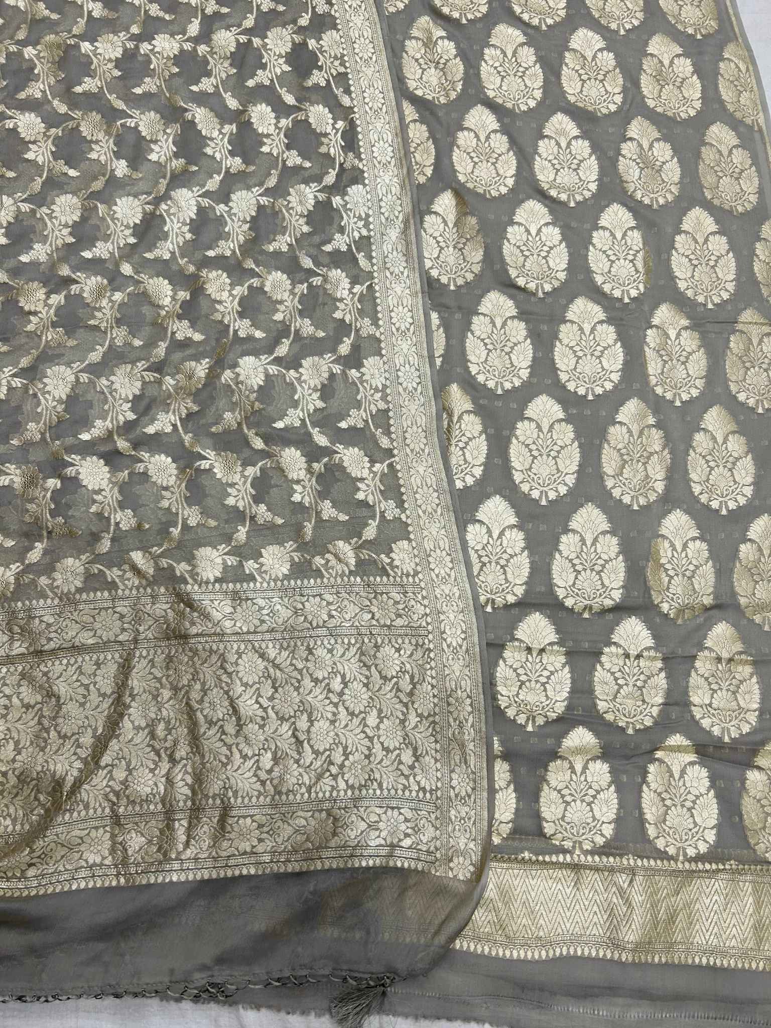 Banarasi Khaddi Georgette Dress Material