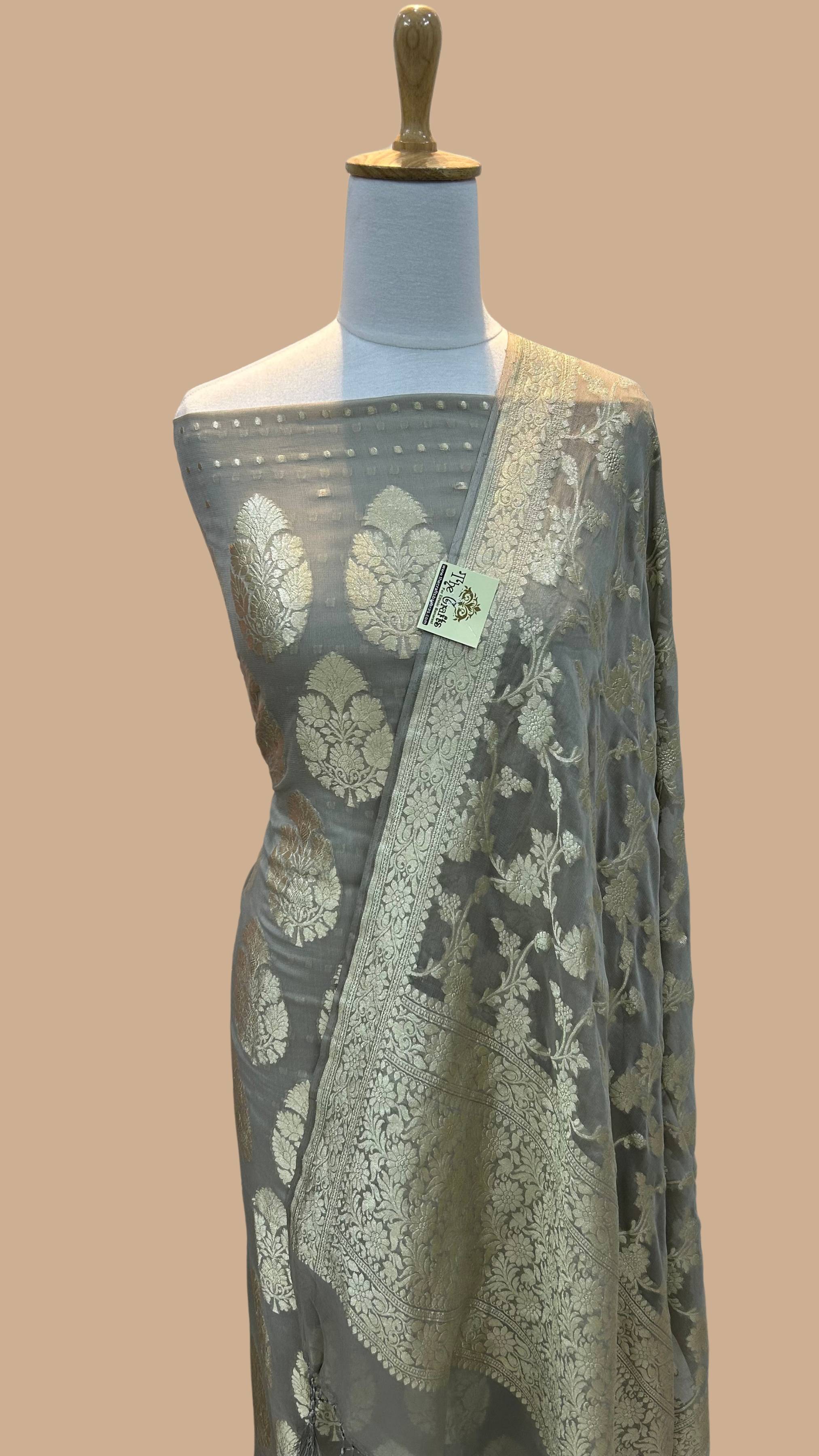 Banarasi Khaddi Georgette Dress Material
