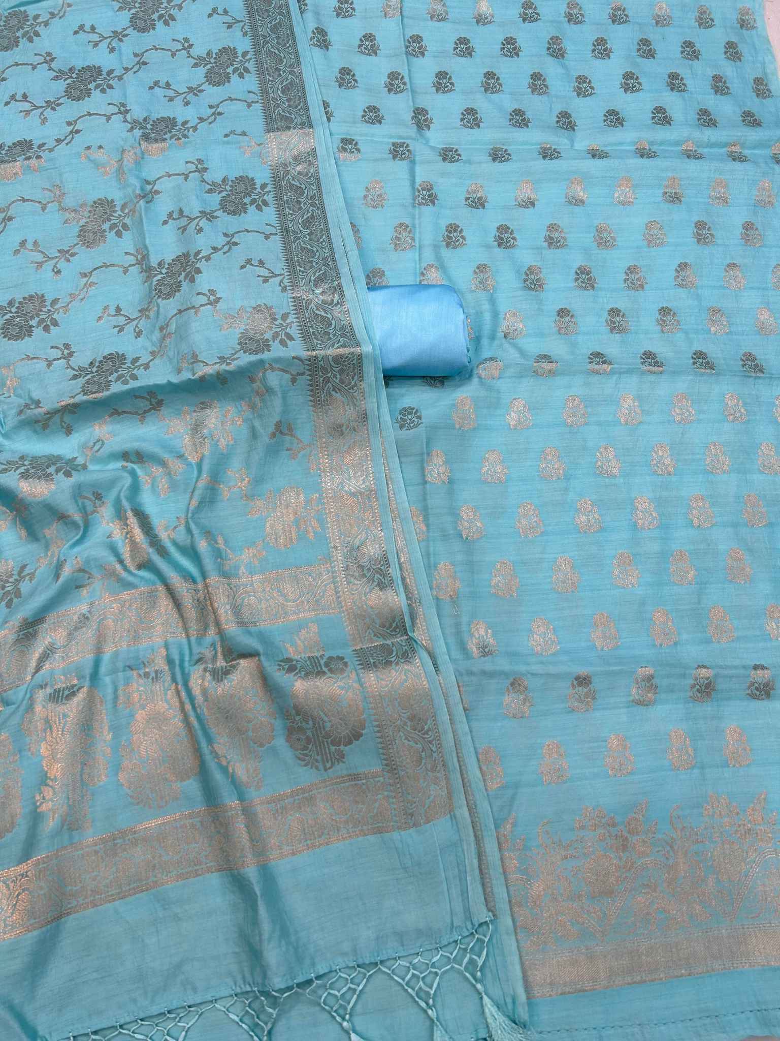 Pure Chiniya Silk Banarasi Dress Material