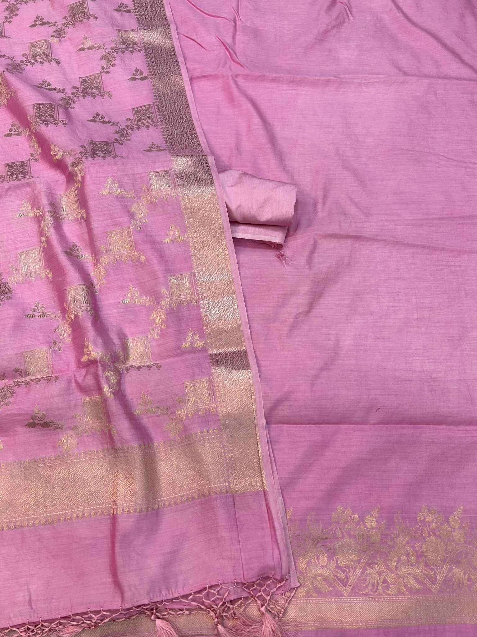 Pure Chiniya Silk Banarasi Dress Material