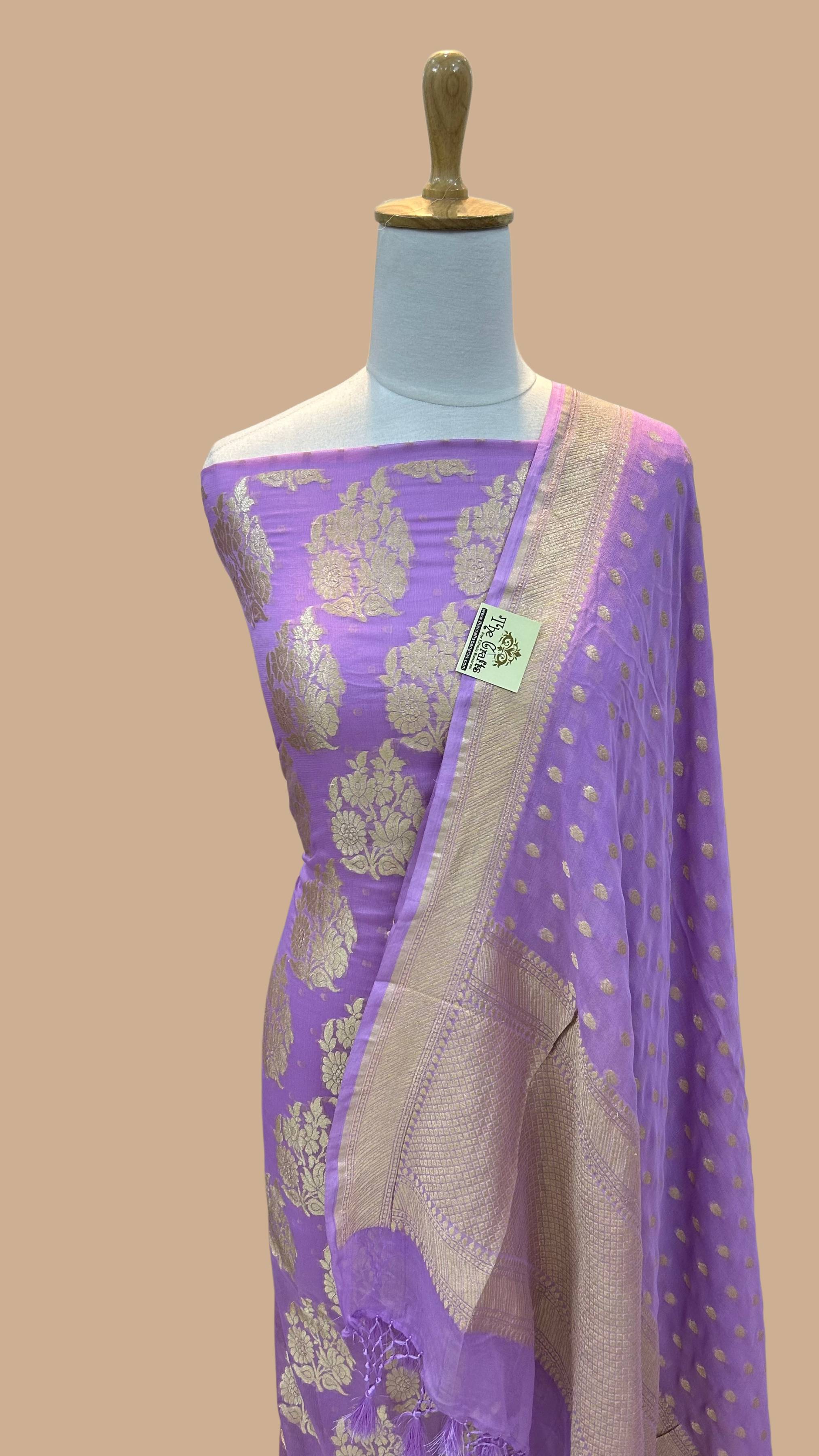 Banarasi Khaddi Georgette Dress Material