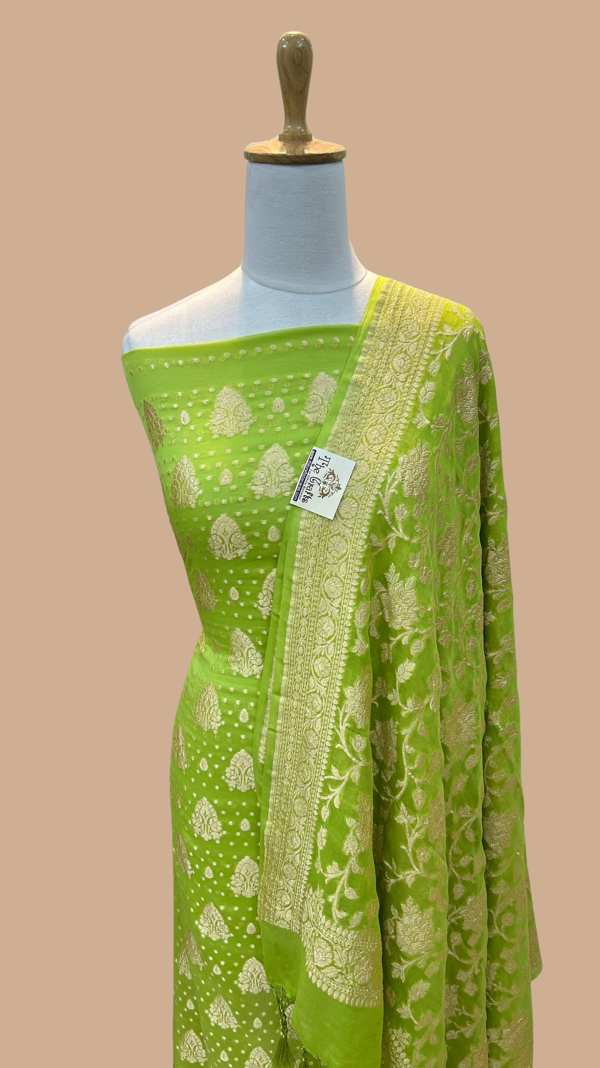 Banarasi Khaddi Georgette Dress Material