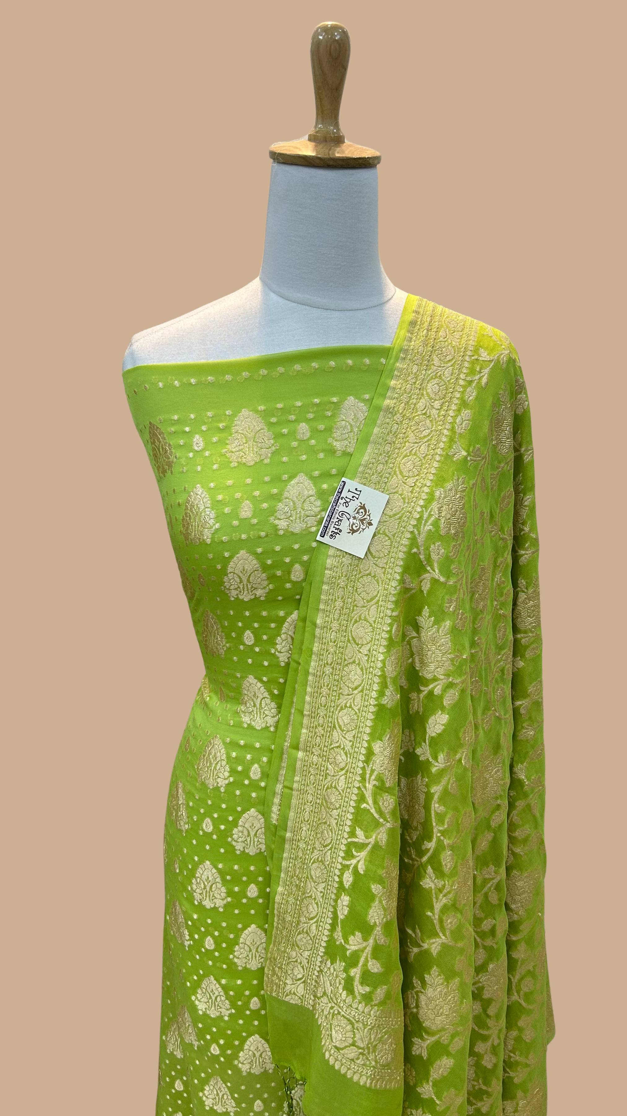 Banarasi Khaddi Georgette Dress Material