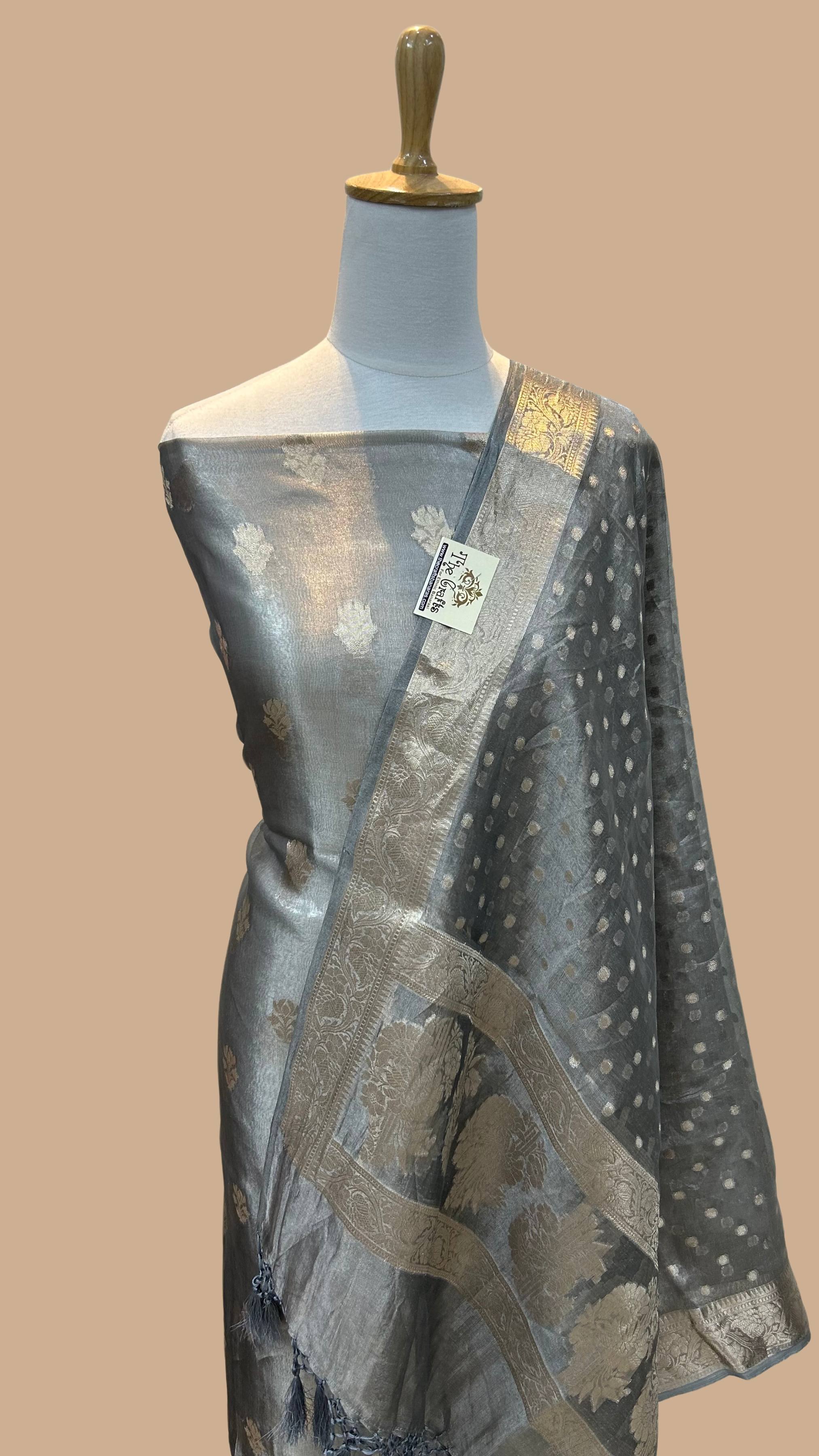 buy silk dress material Noorani Golden Dola Silk Dress Material Set with Dabka & Bead Work
