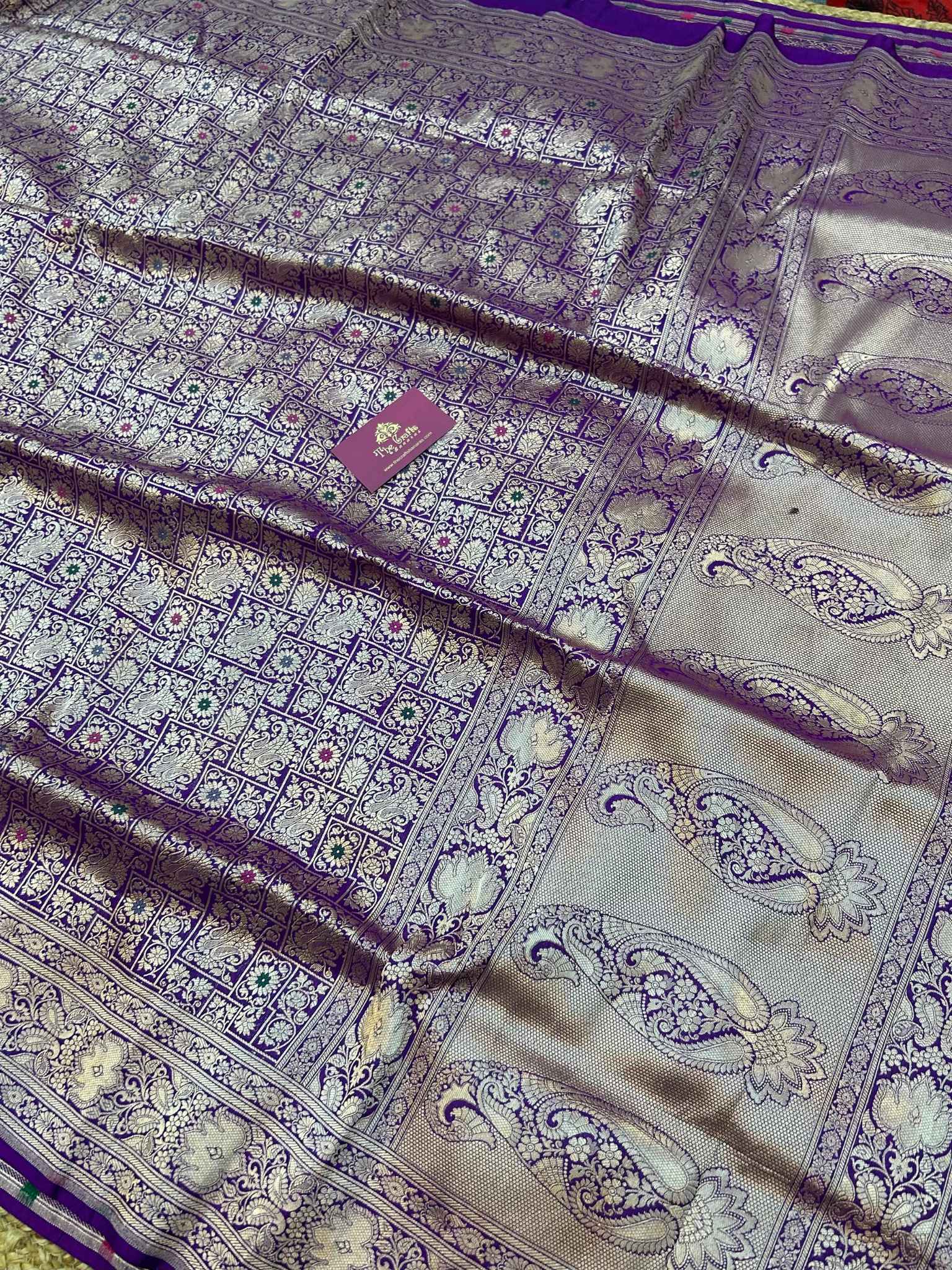 Pure Katan Silk Handloom Banarasi Saree - Tanchui Brocade Meena