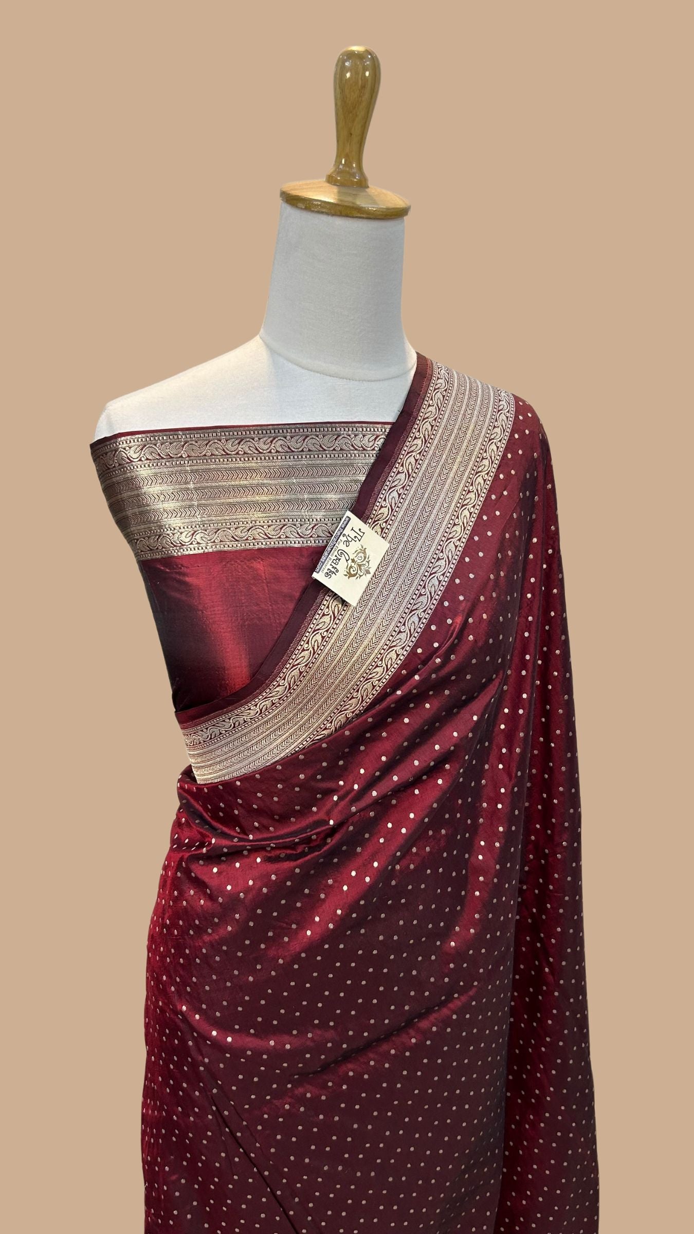 Pure Katan Silk Handloom Banarasi Saree - Chunri Buti