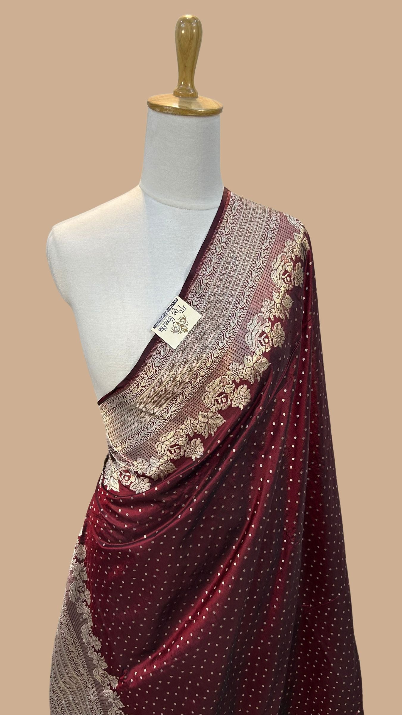 Pure Katan Silk Handloom Banarasi Saree - Chunri Buti