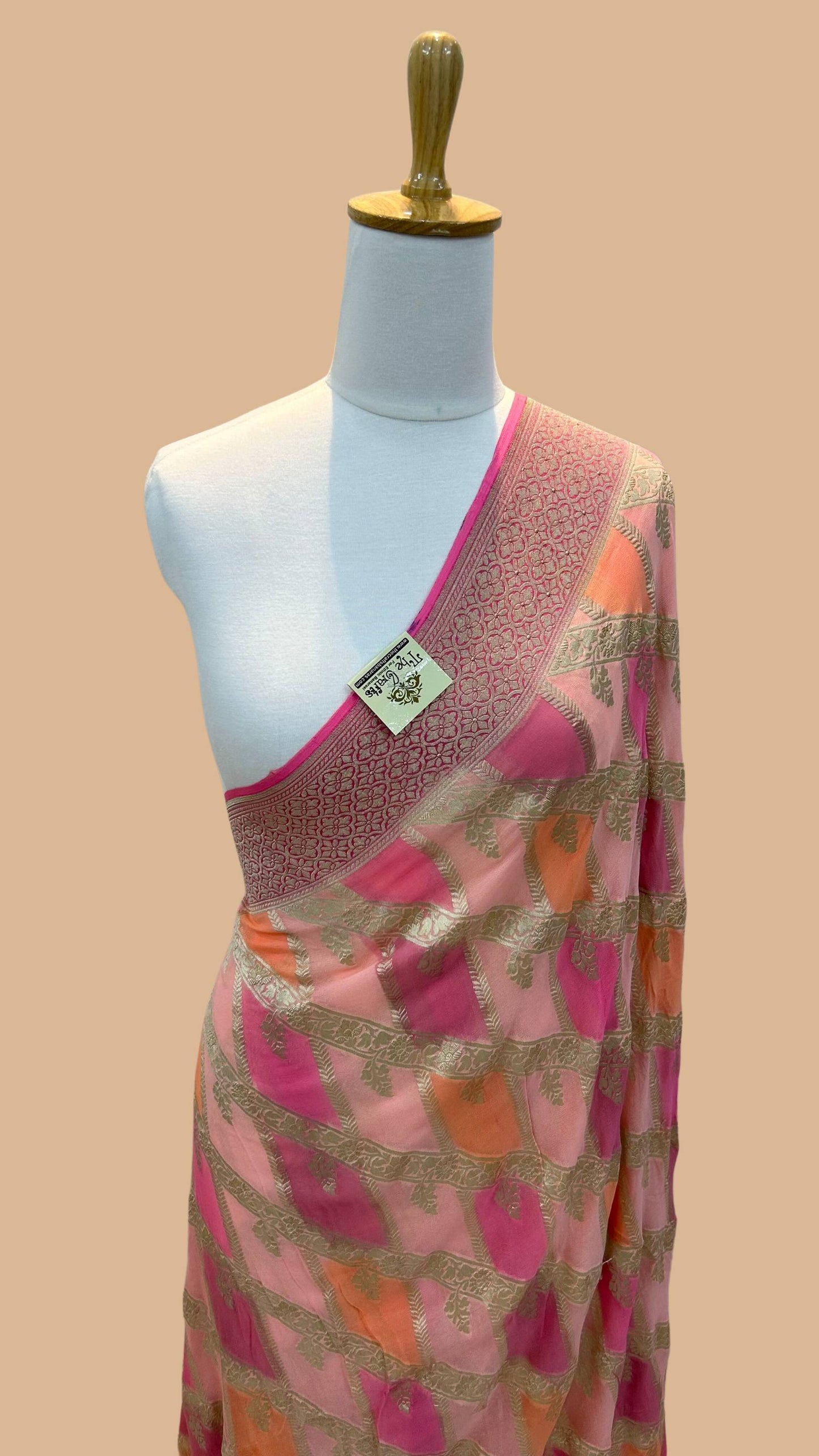 Khaddi Georgette Handloom Banarasi Saree