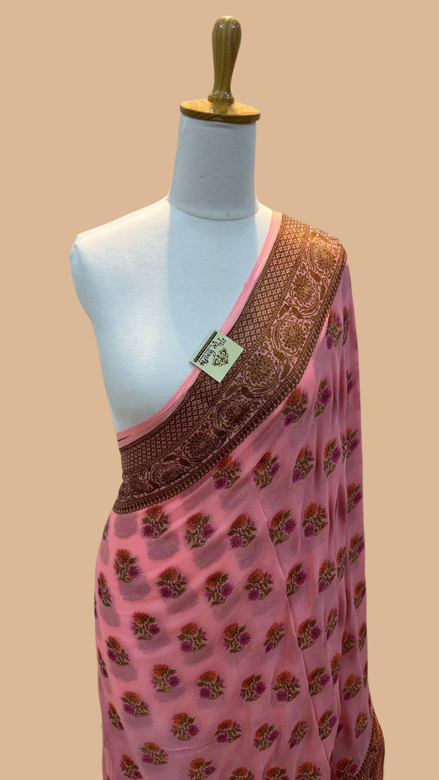 Pure Khaddi Chiffon Banarasi Saree