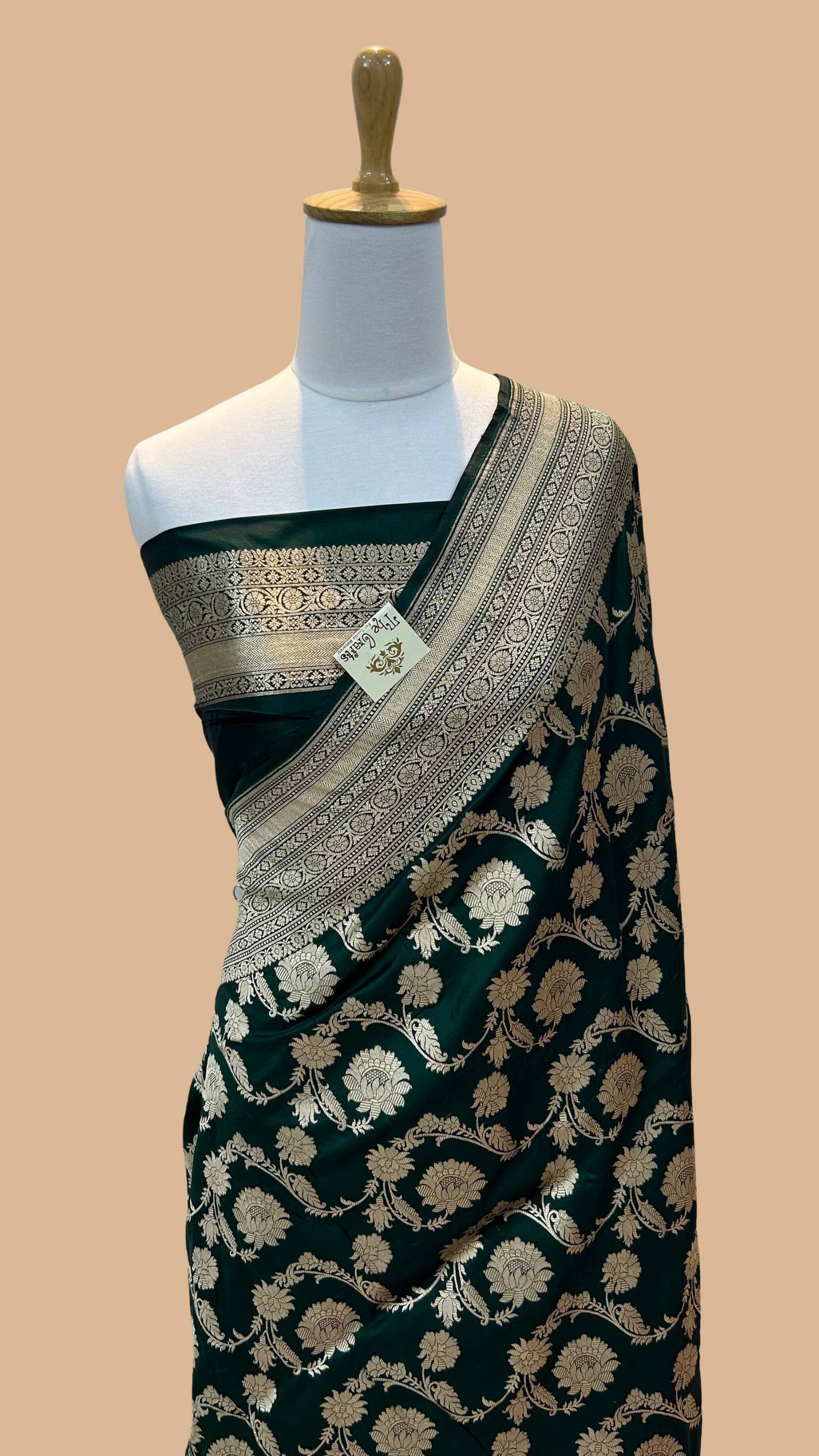 Pure Katan Silk Handloom Banarasi Saree - Jaal work