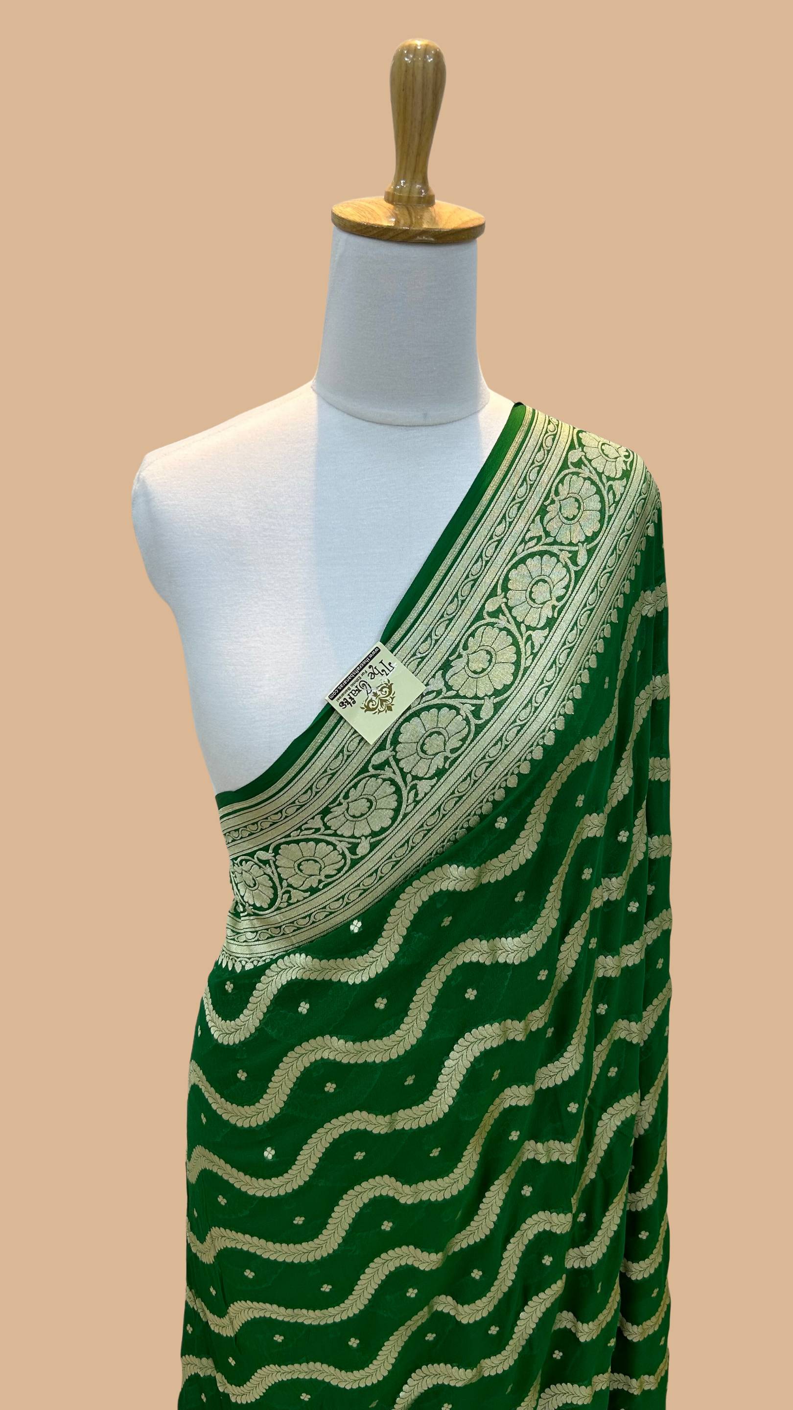 Khaddi Georgette Handloom Banarasi Saree